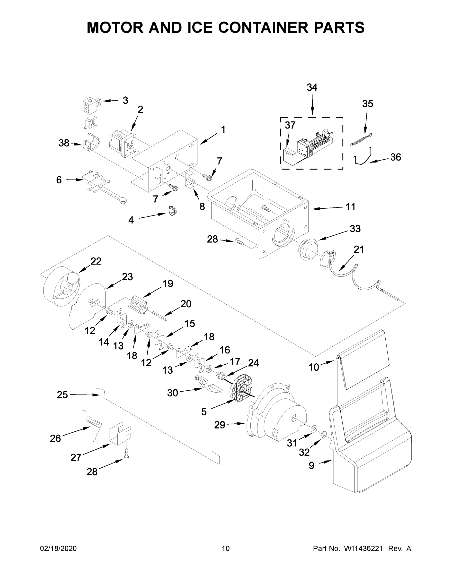 06 - MOTOR AND ICE CONTAINER PARTS
