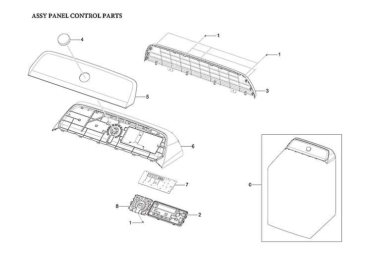 Assembly Panel Control Parts