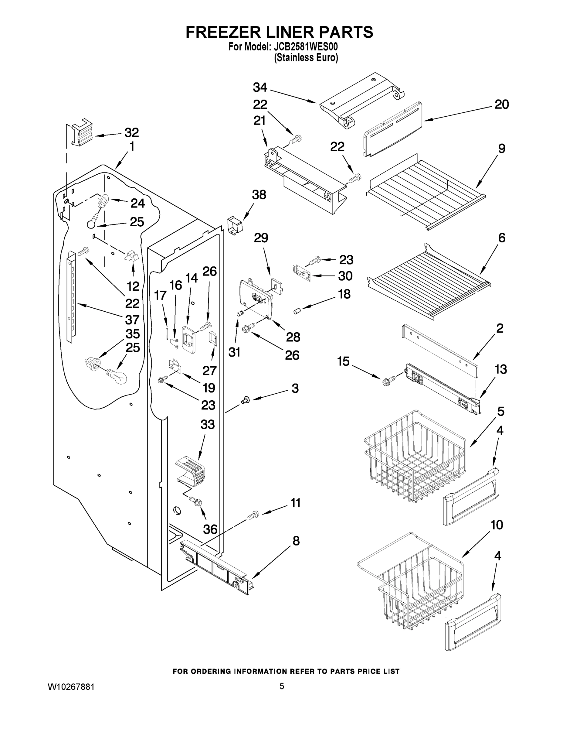 04 - FREEZER LINER PARTS