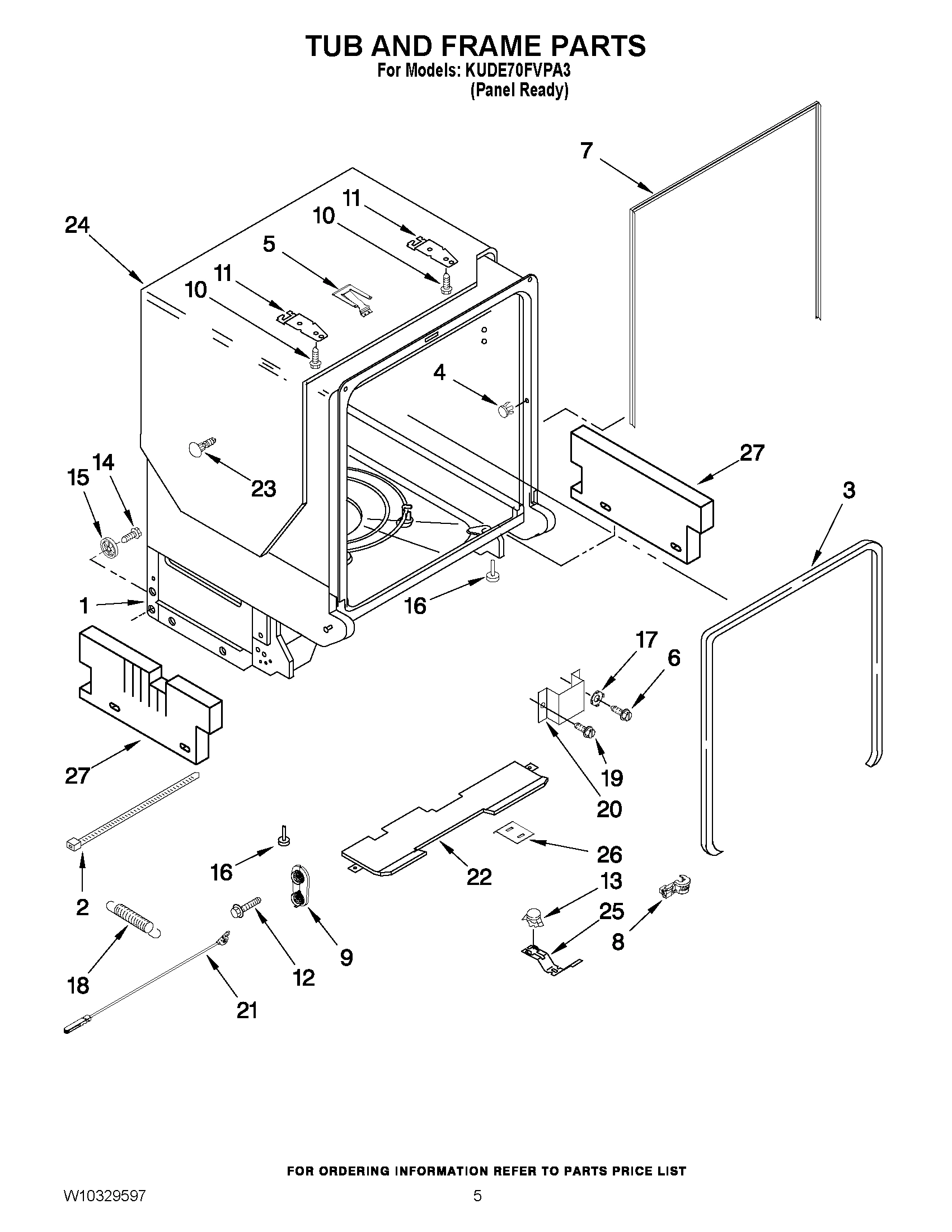 05 - TUB AND FRAME PARTS