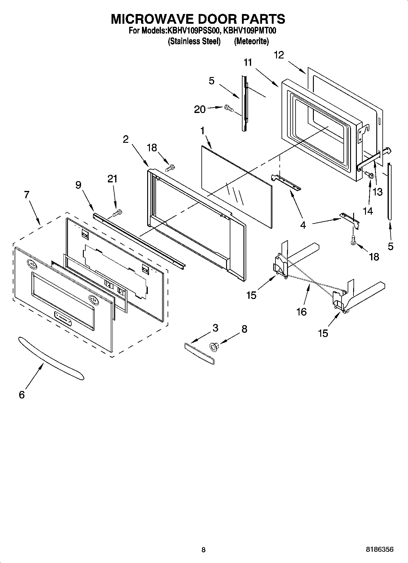 06 - MICROWAVE DOOR PARTS