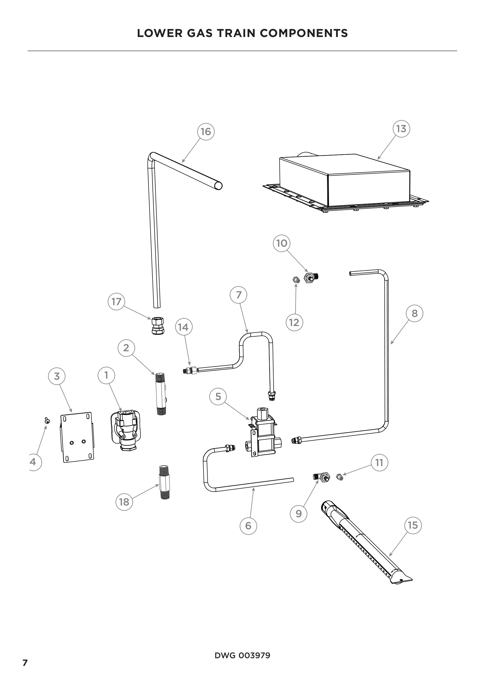 LOWER GAS TRAIN COMPONENTS
