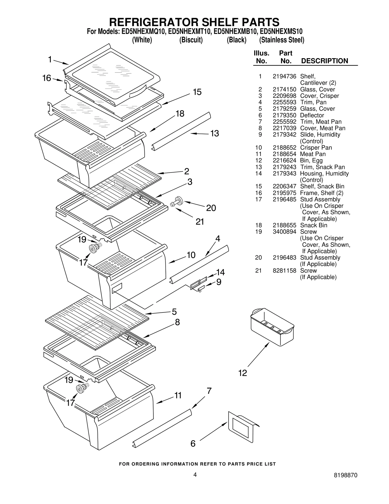 REFRIGERATOR SHELF PARTS