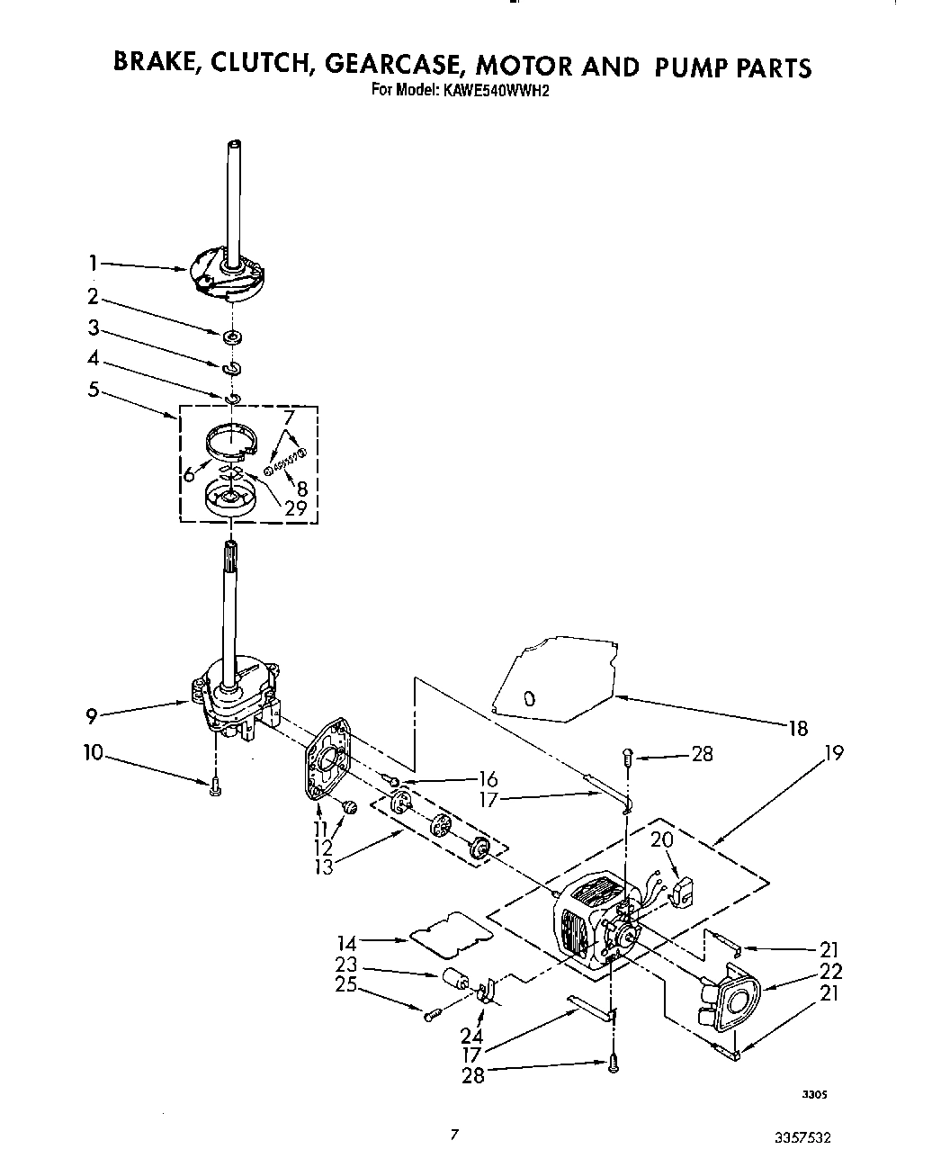 05 - BRAKE, CLUTCH, GEARCASE, MOTOR & PUMP