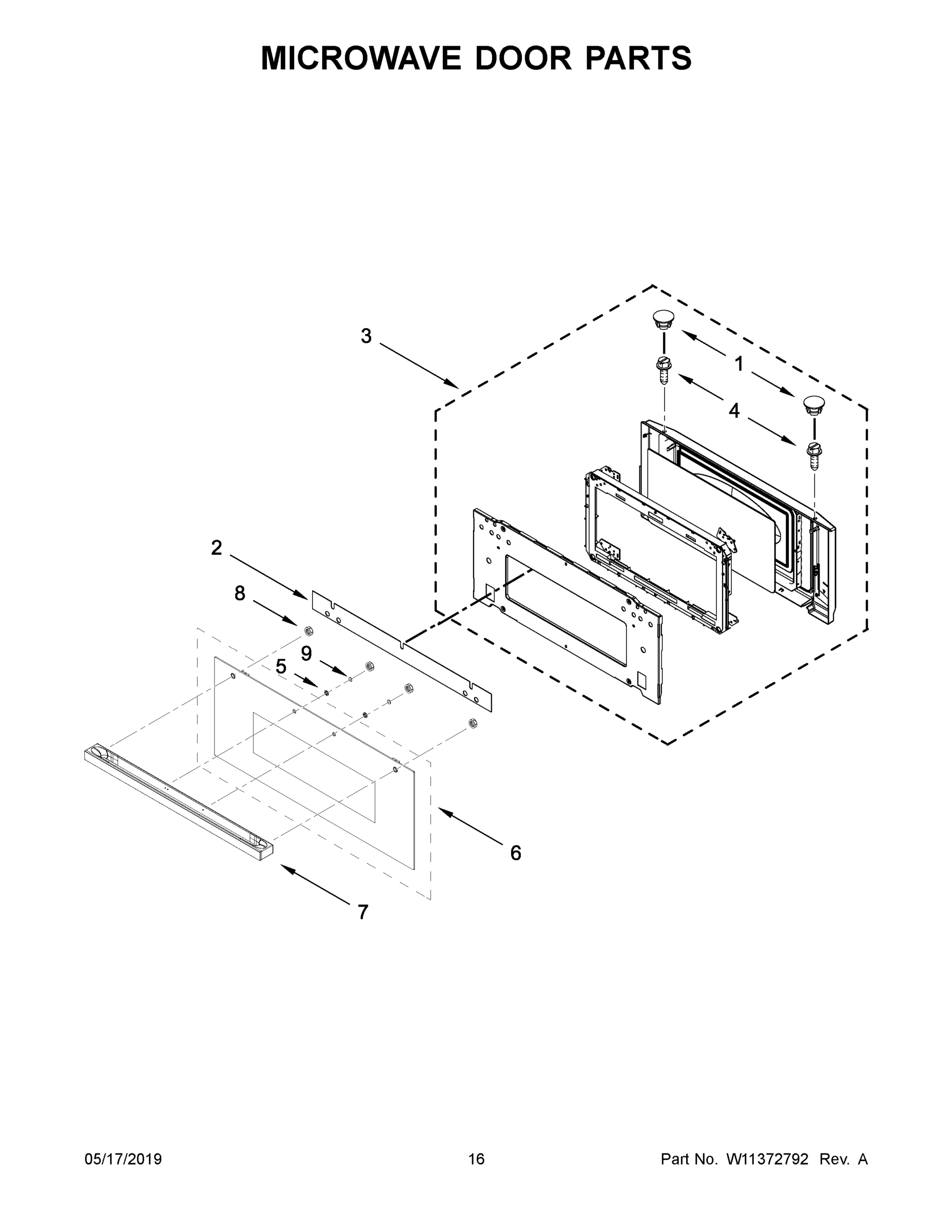 09 - MICROWAVE DOOR PARTS