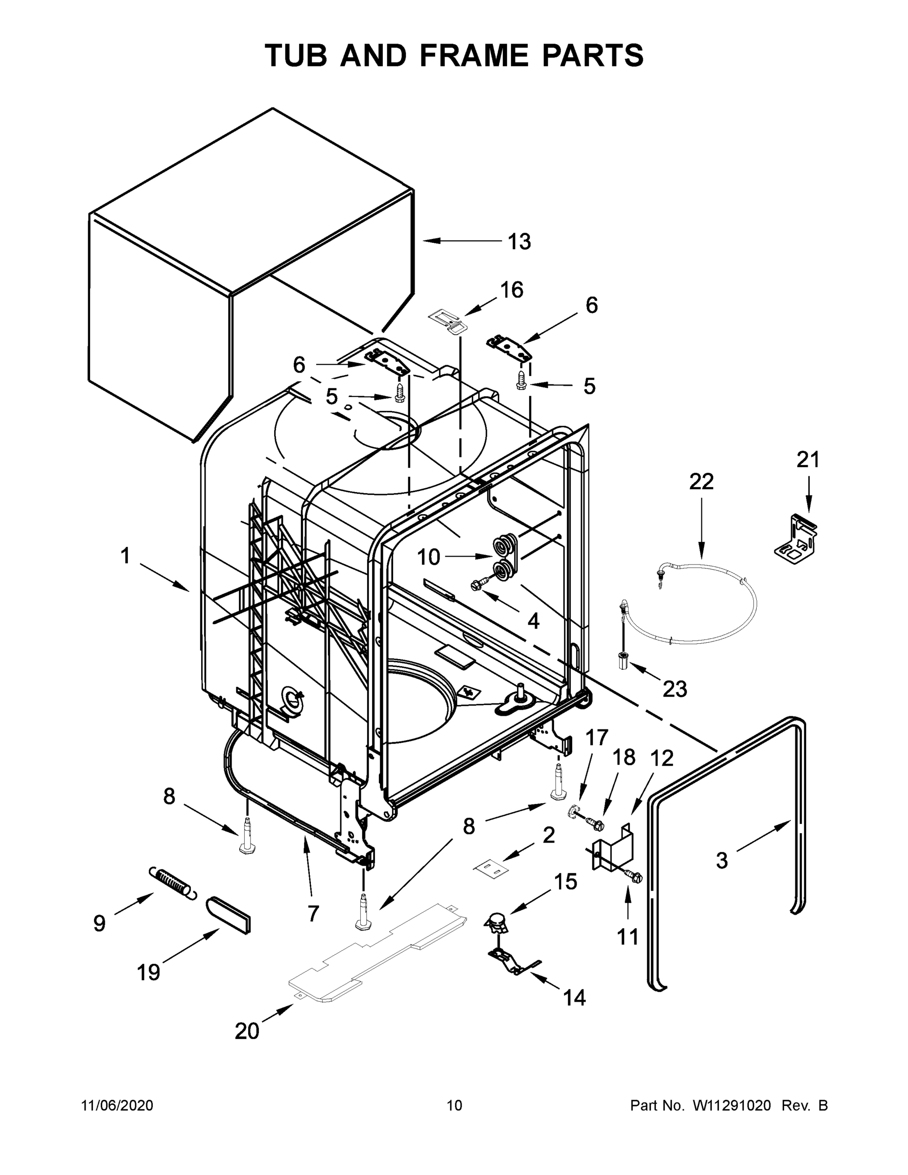 06 - TUB AND FRAME PARTS