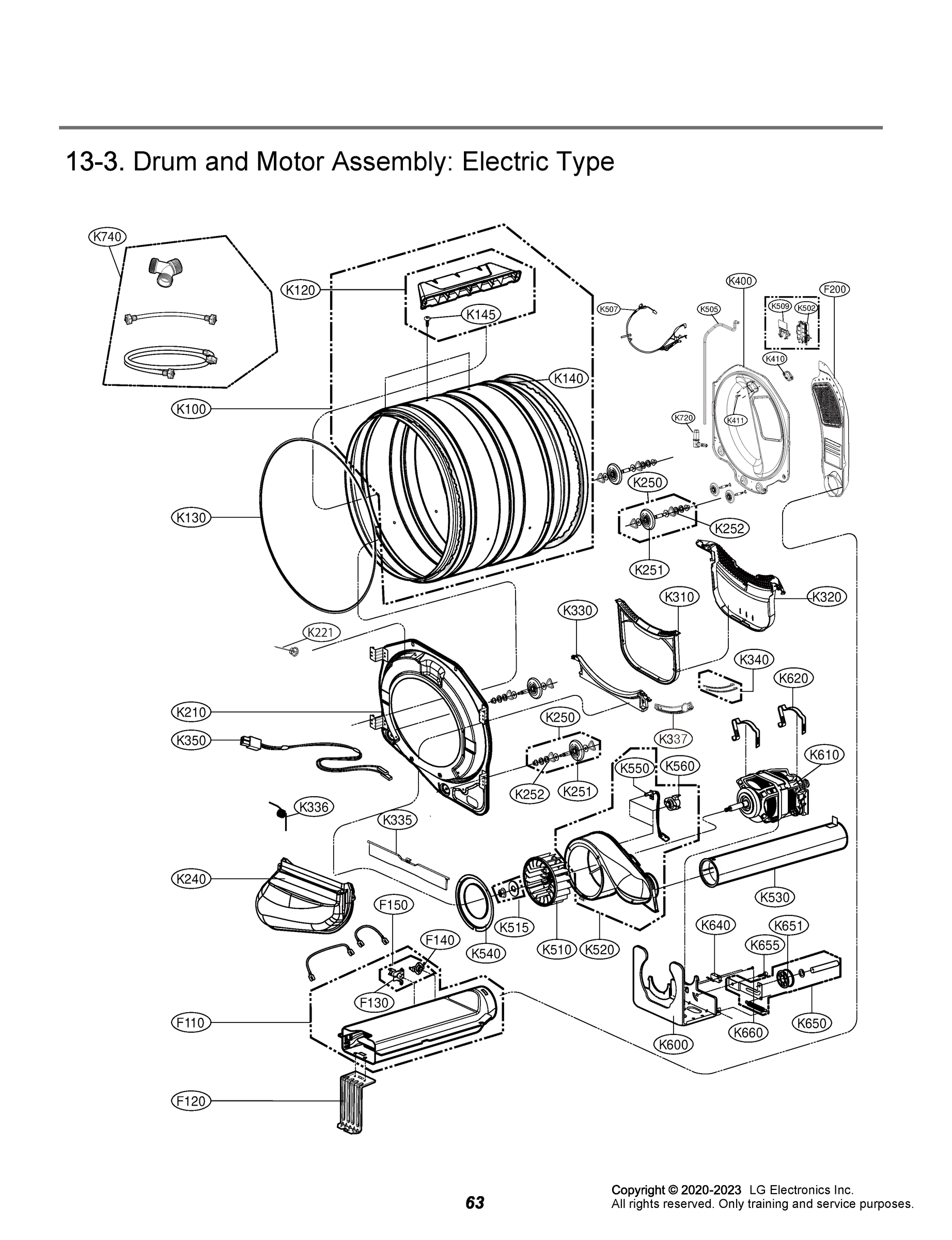 DRUM AND MOTOR ASSEMBLY