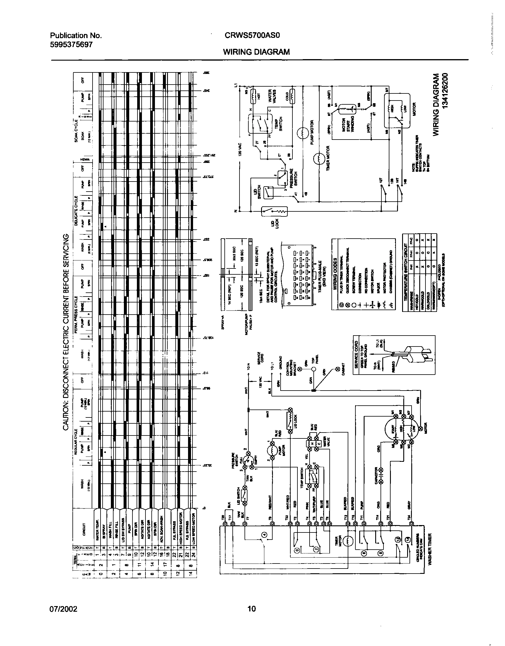 10 - 134126200 WIRING DIAGRAM