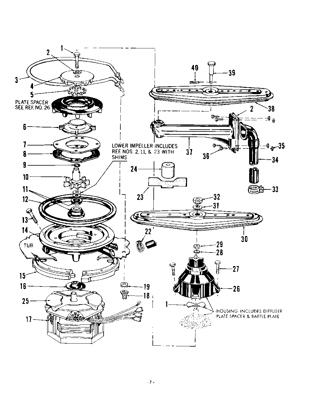05 - MOTOR, HEATER AND SPRAY ARM