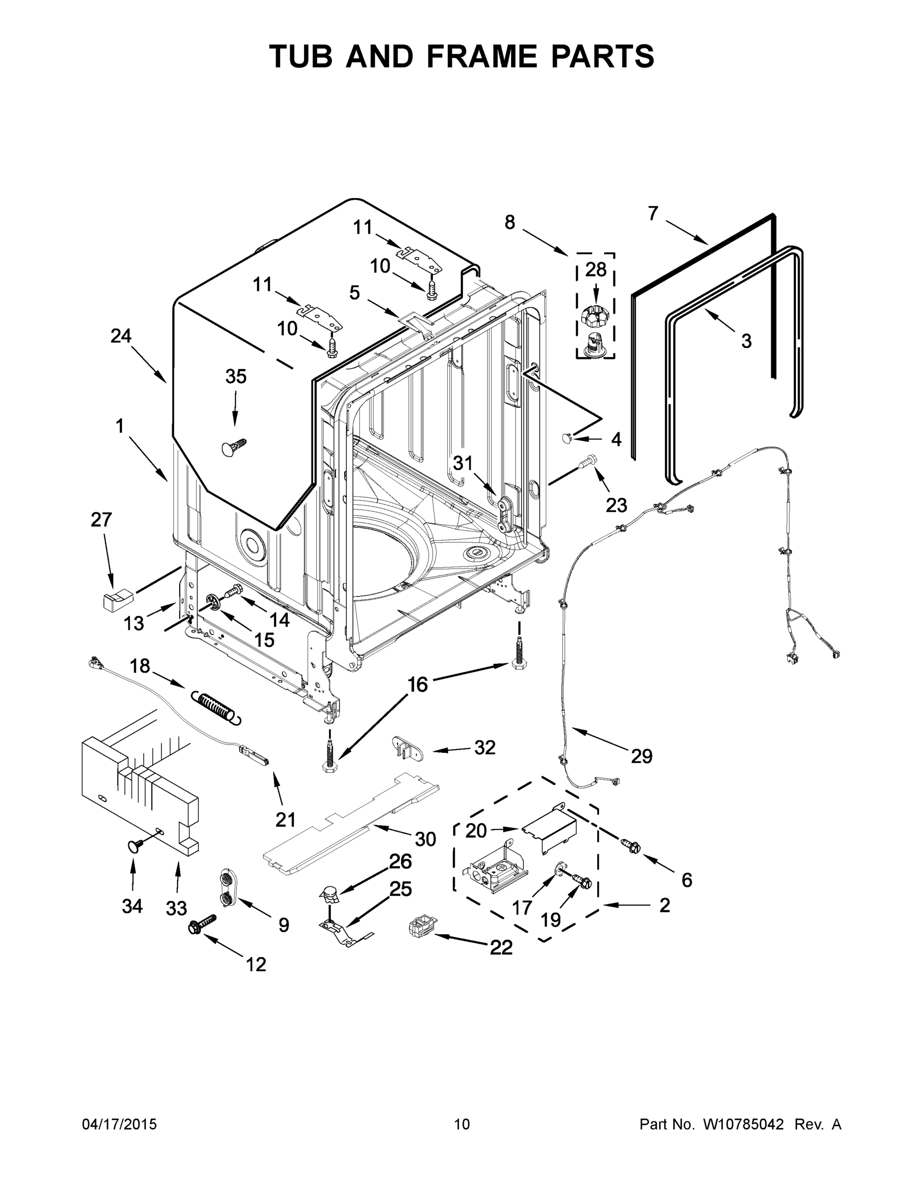 06 - TUB AND FRAME PARTS