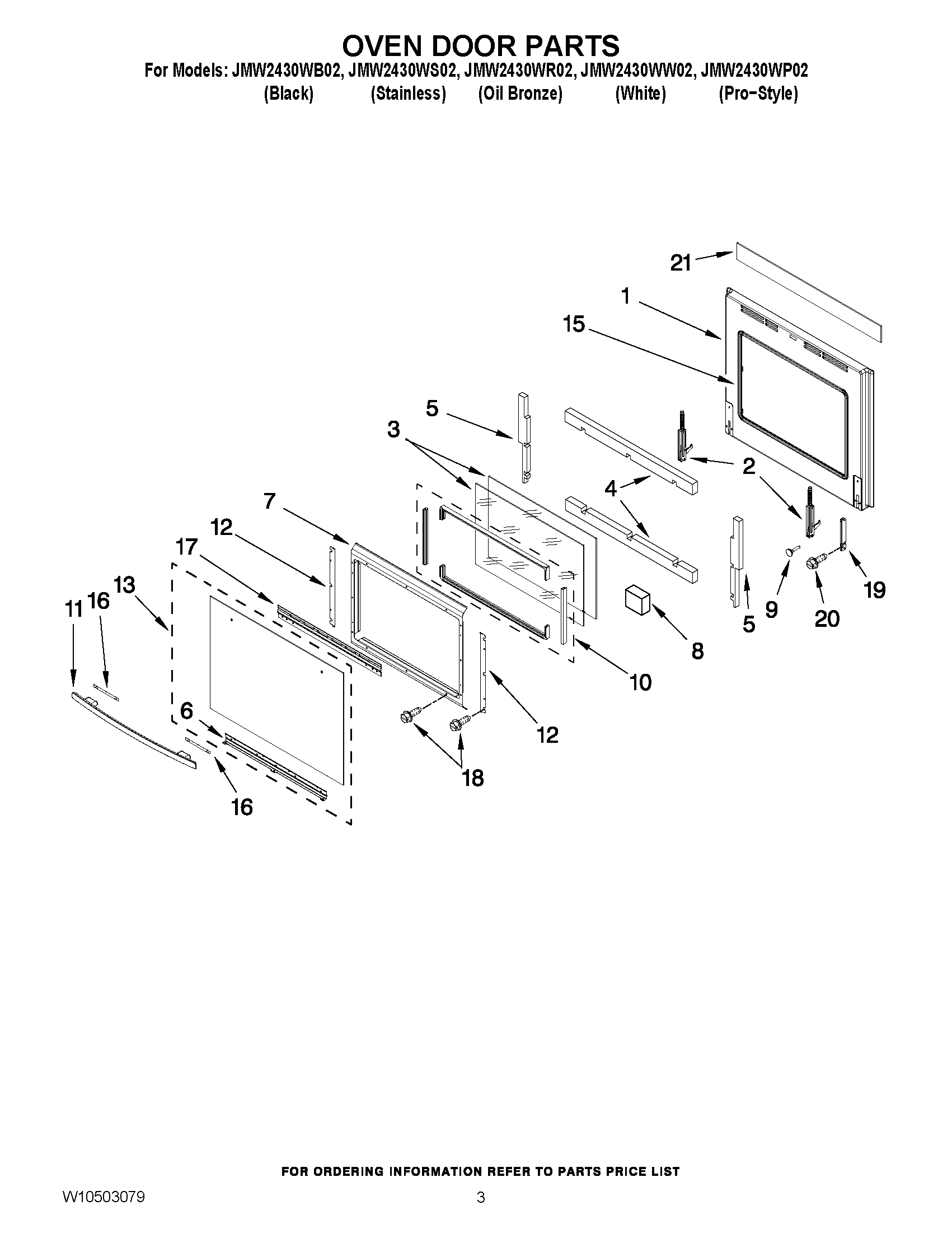02 - OVEN DOOR PARTS