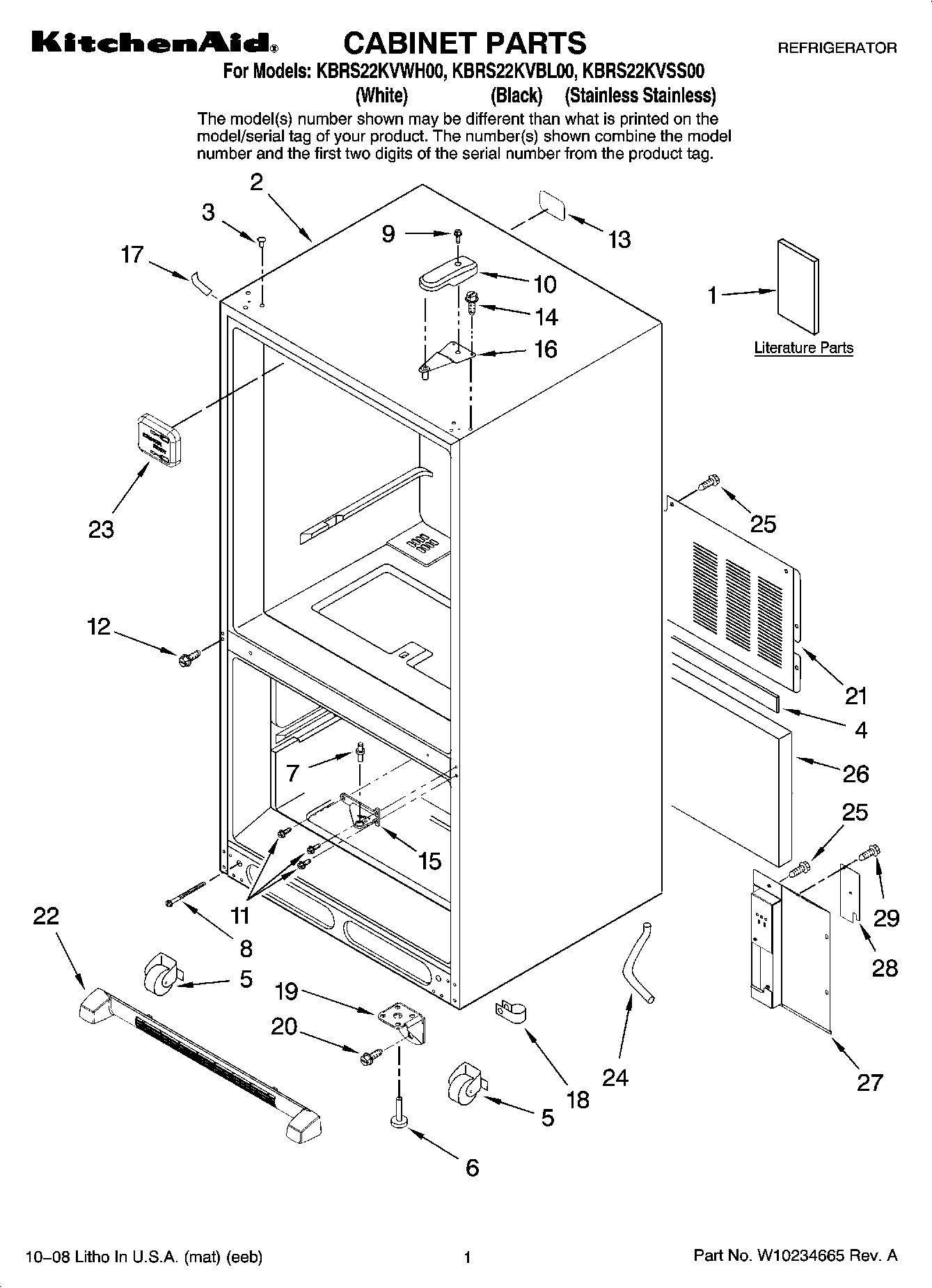 01 - CABINET PARTS