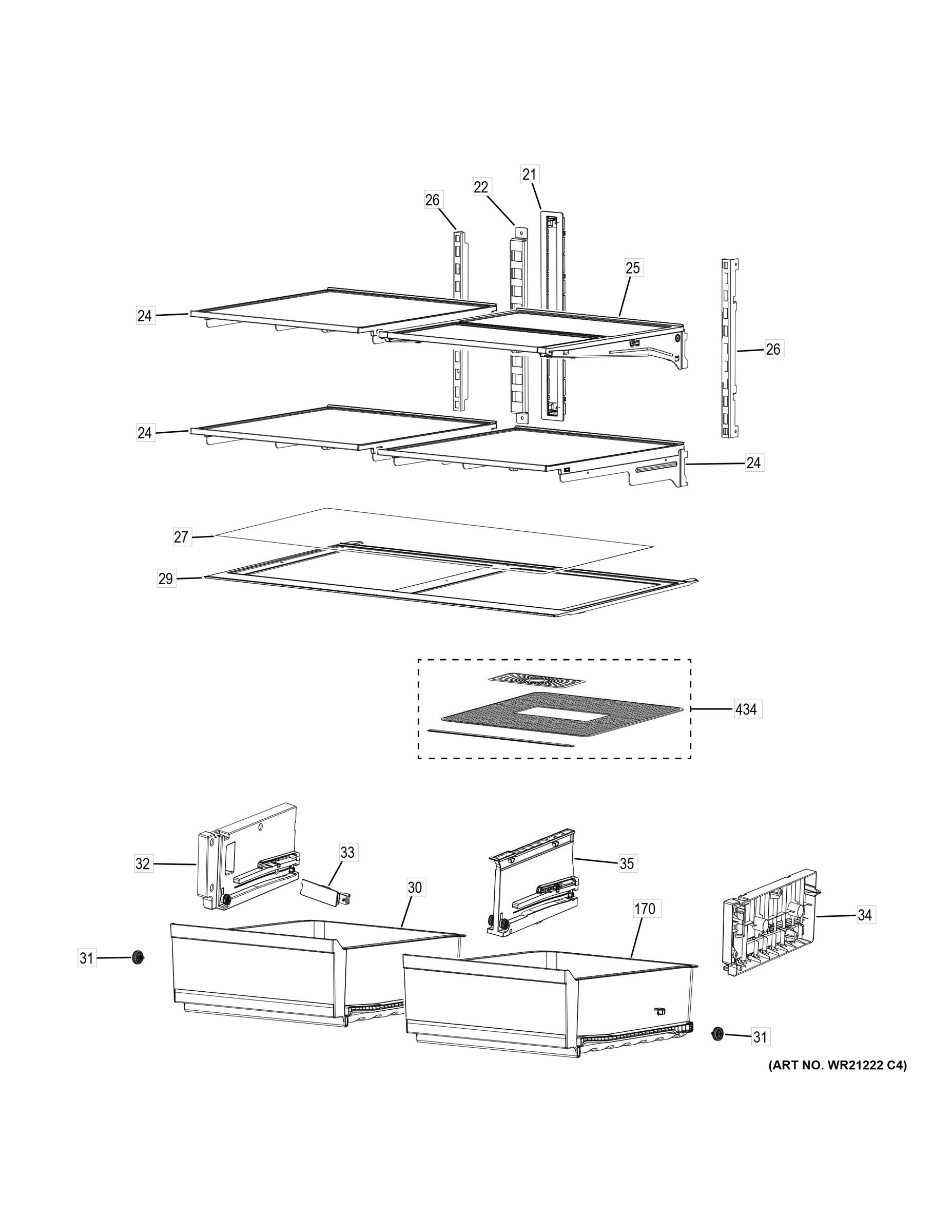 REFRIGERATOR SHELVES