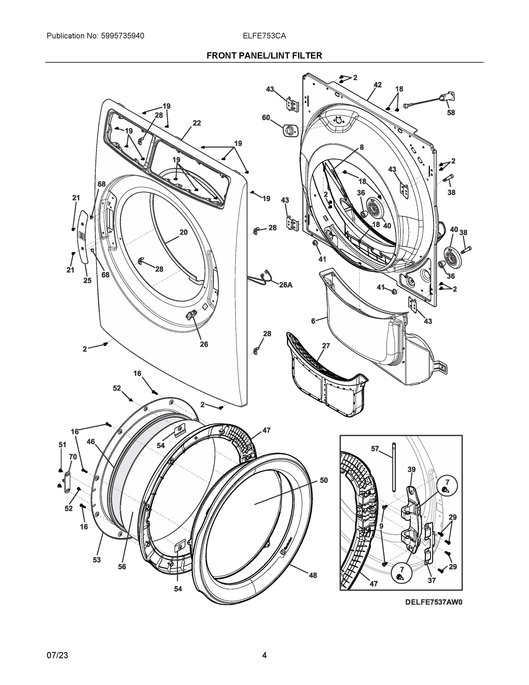 03 - FRONT PANEL/LINT FILTER