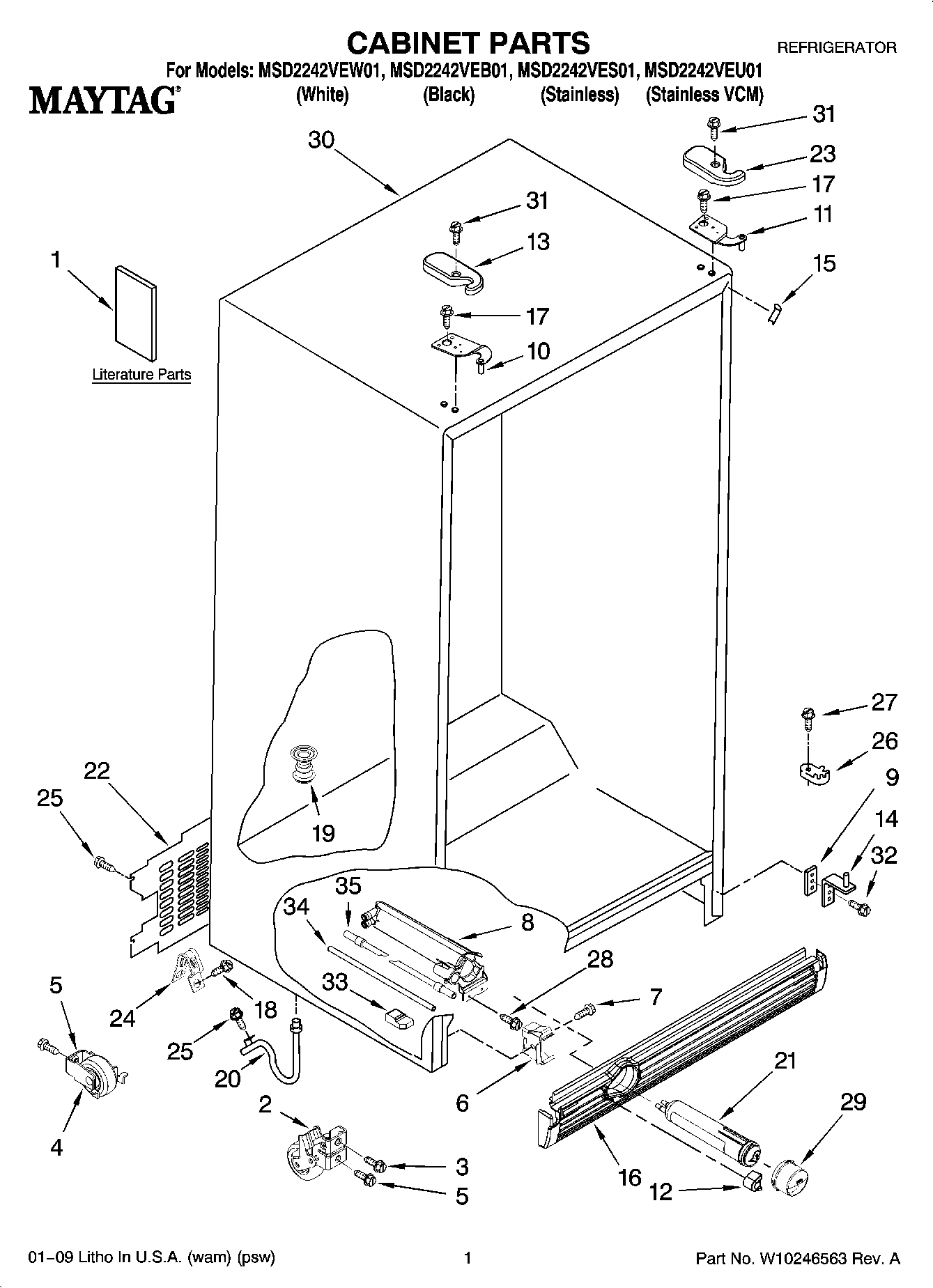 01 - CABINET PARTS