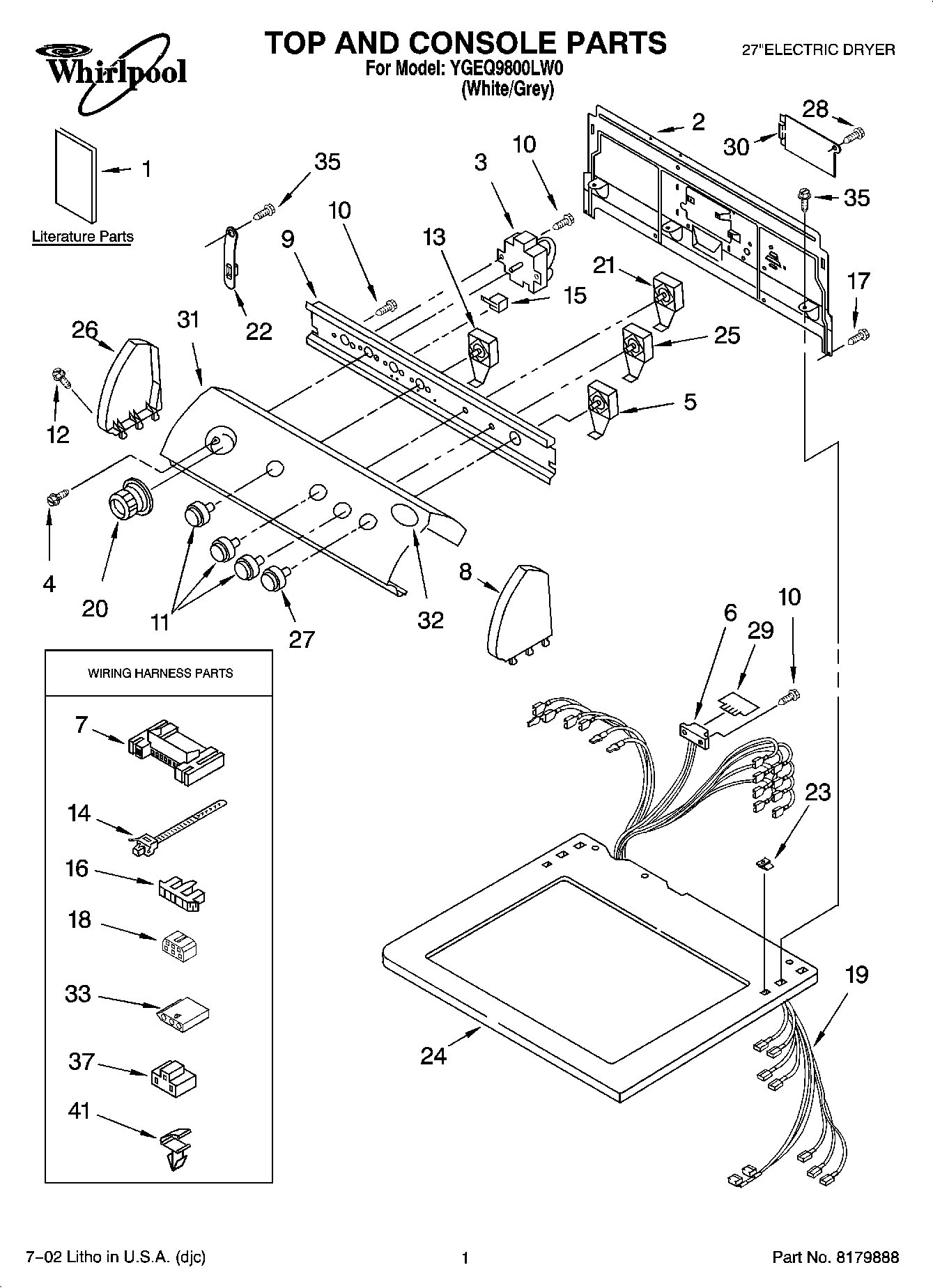01 - TOP AND CONSOLE PARTS