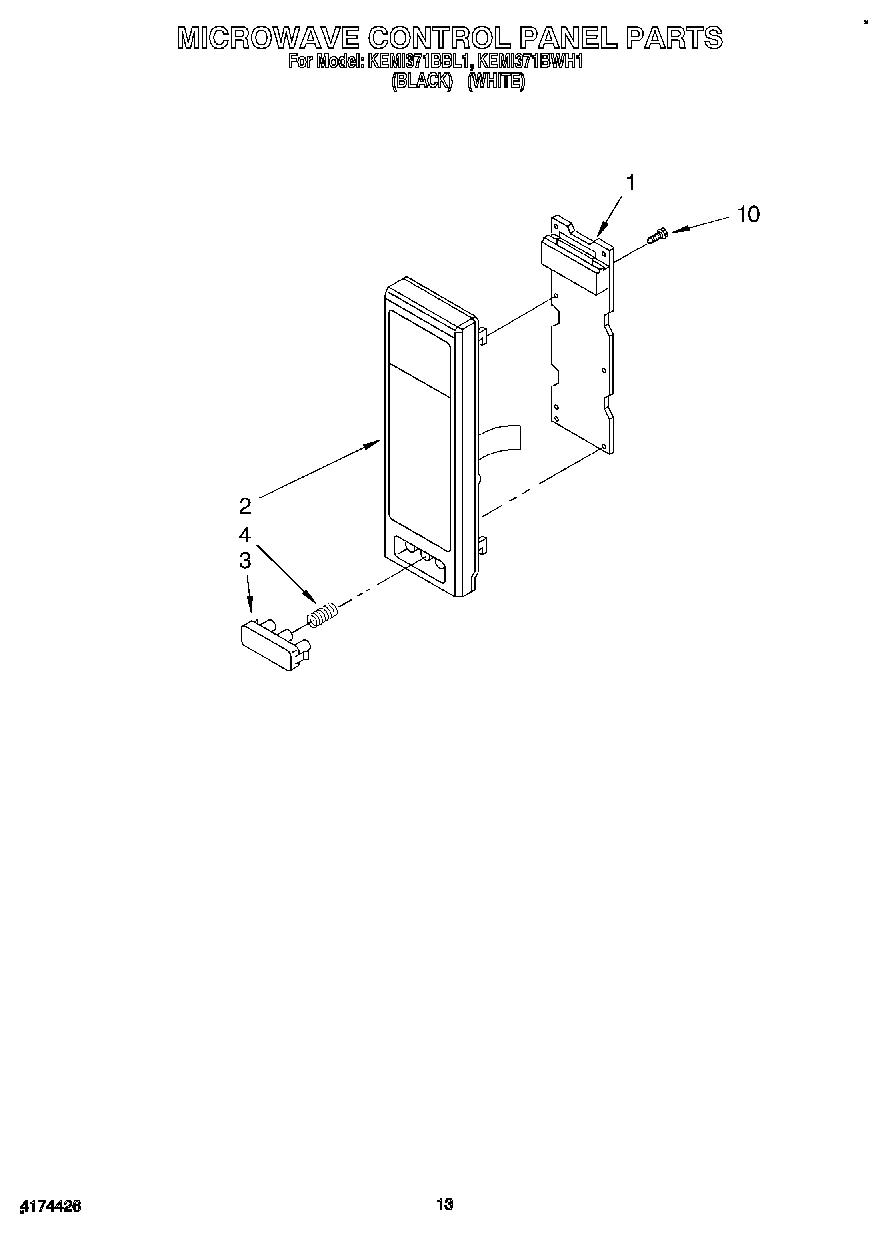 11 - MICROWAVE CONTROL PANEL