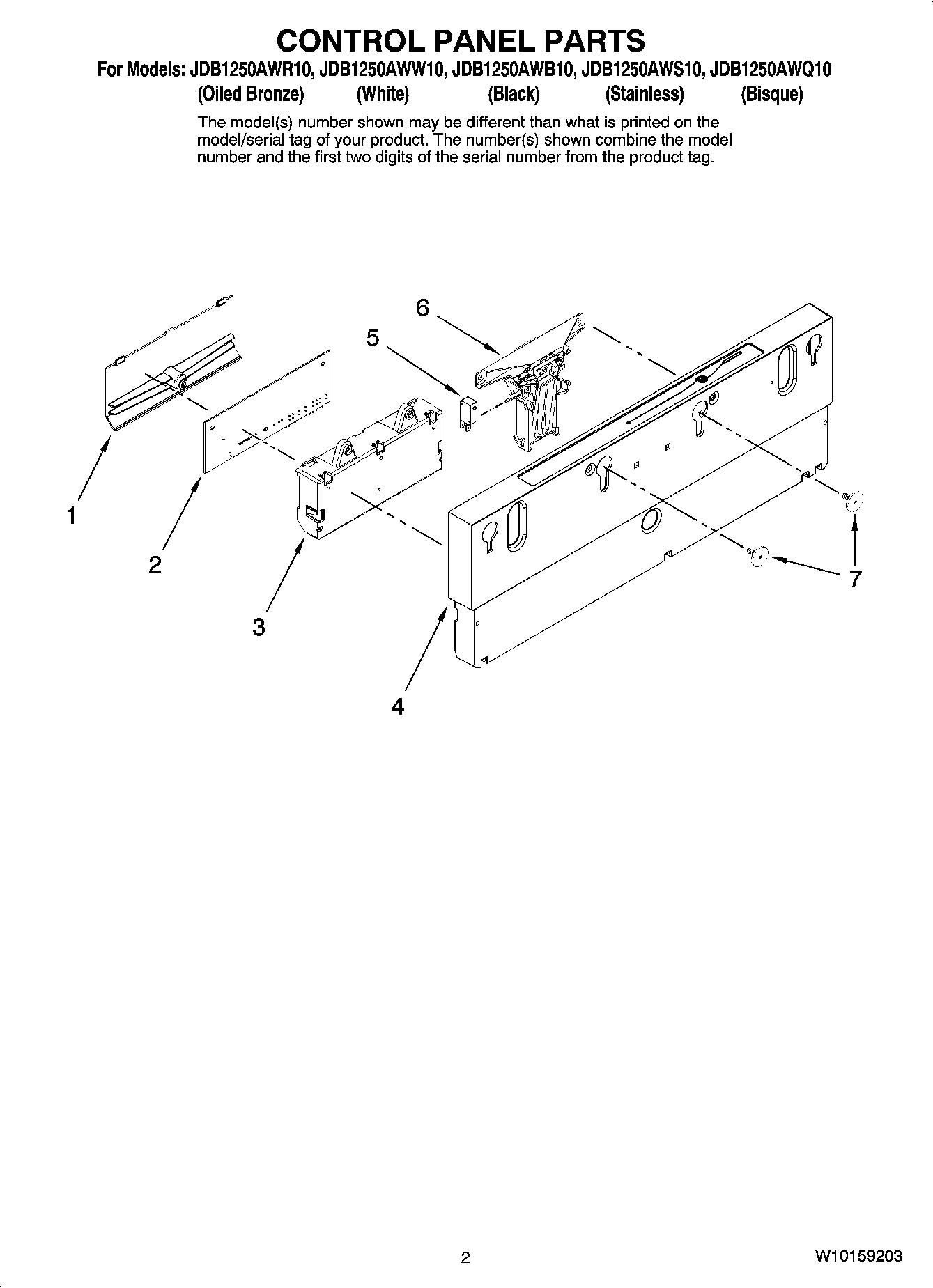 02 - CONTROL PANEL PARTS