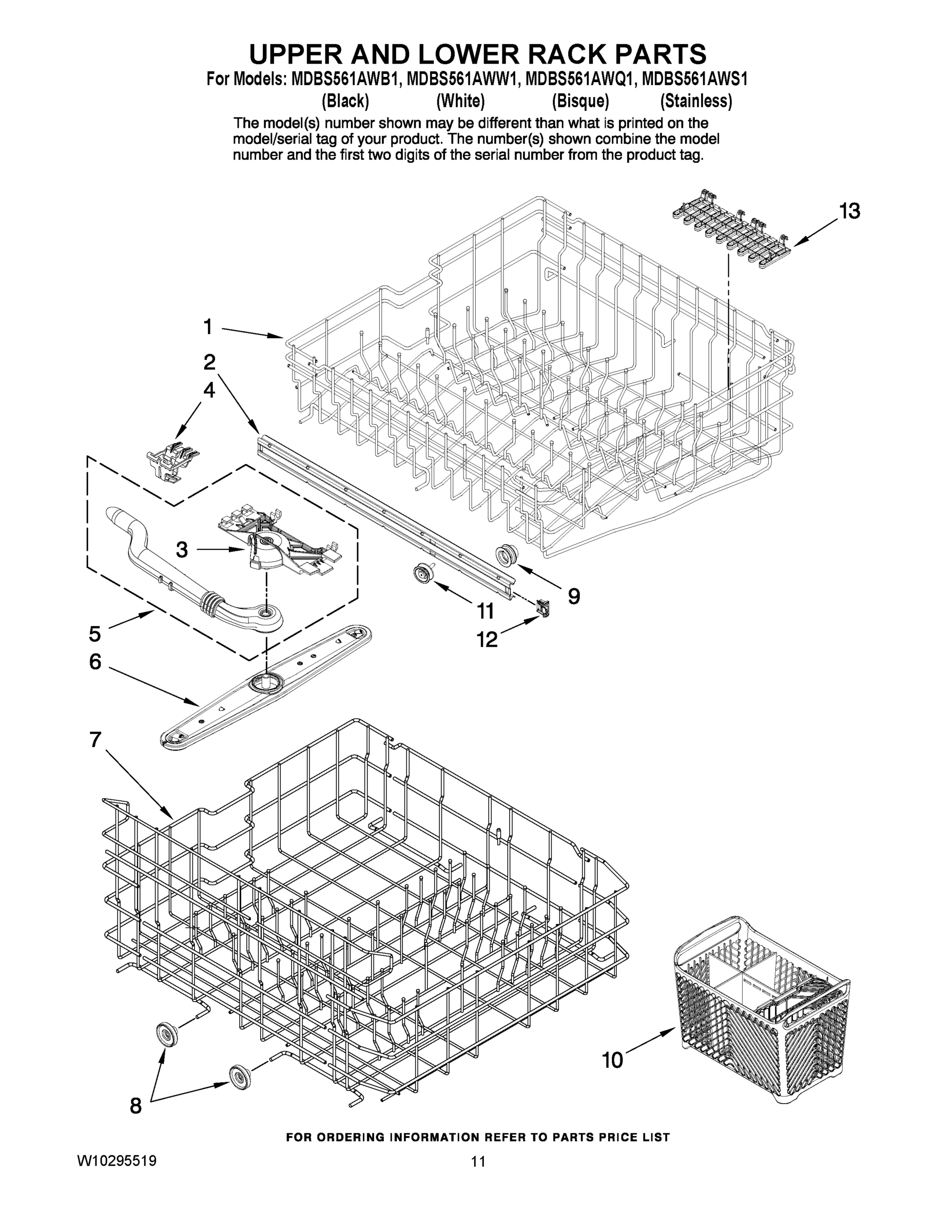 09 - UPPER AND LOWER RACK PARTS