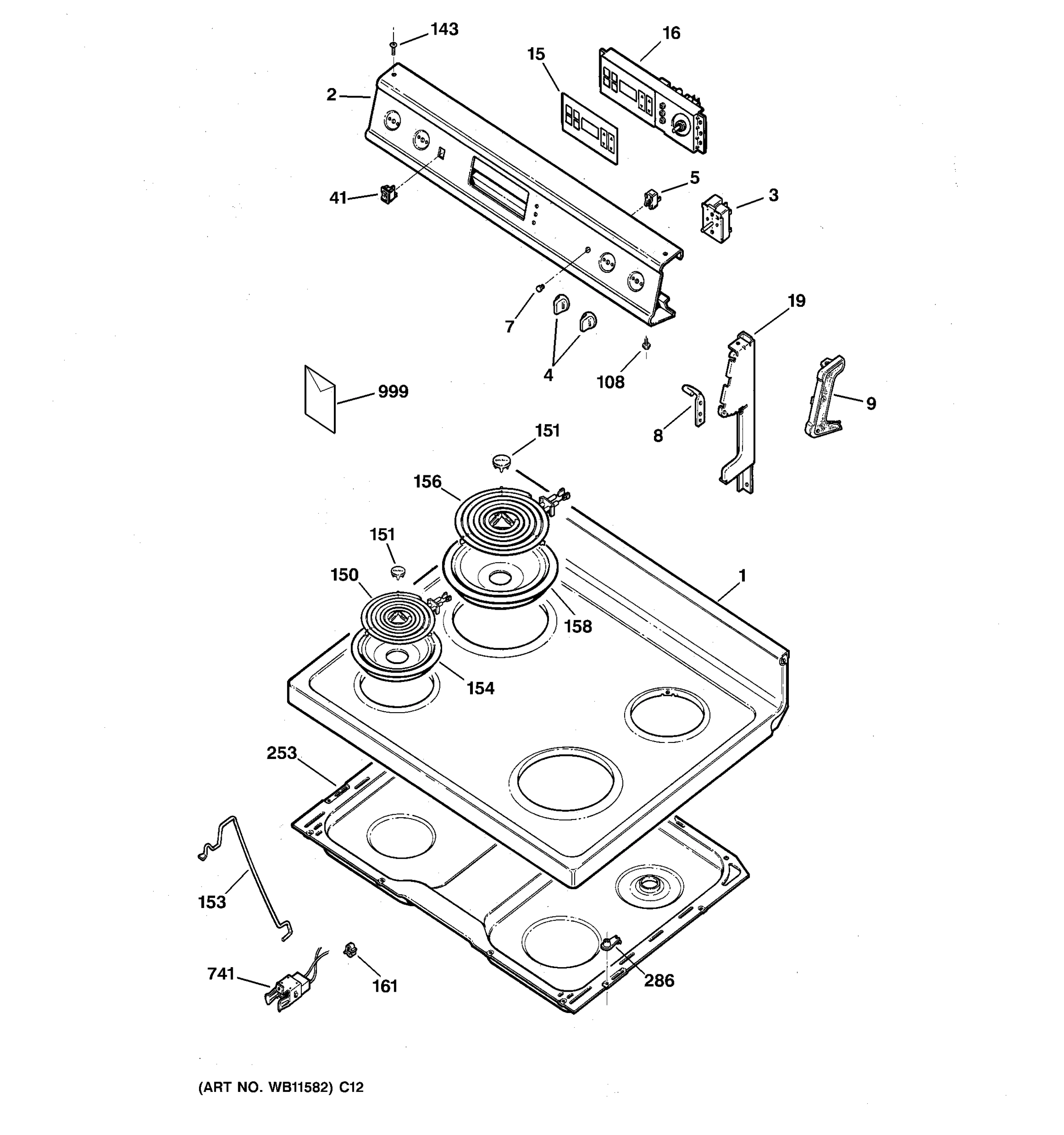COOKTOP & CONTROL PANEL