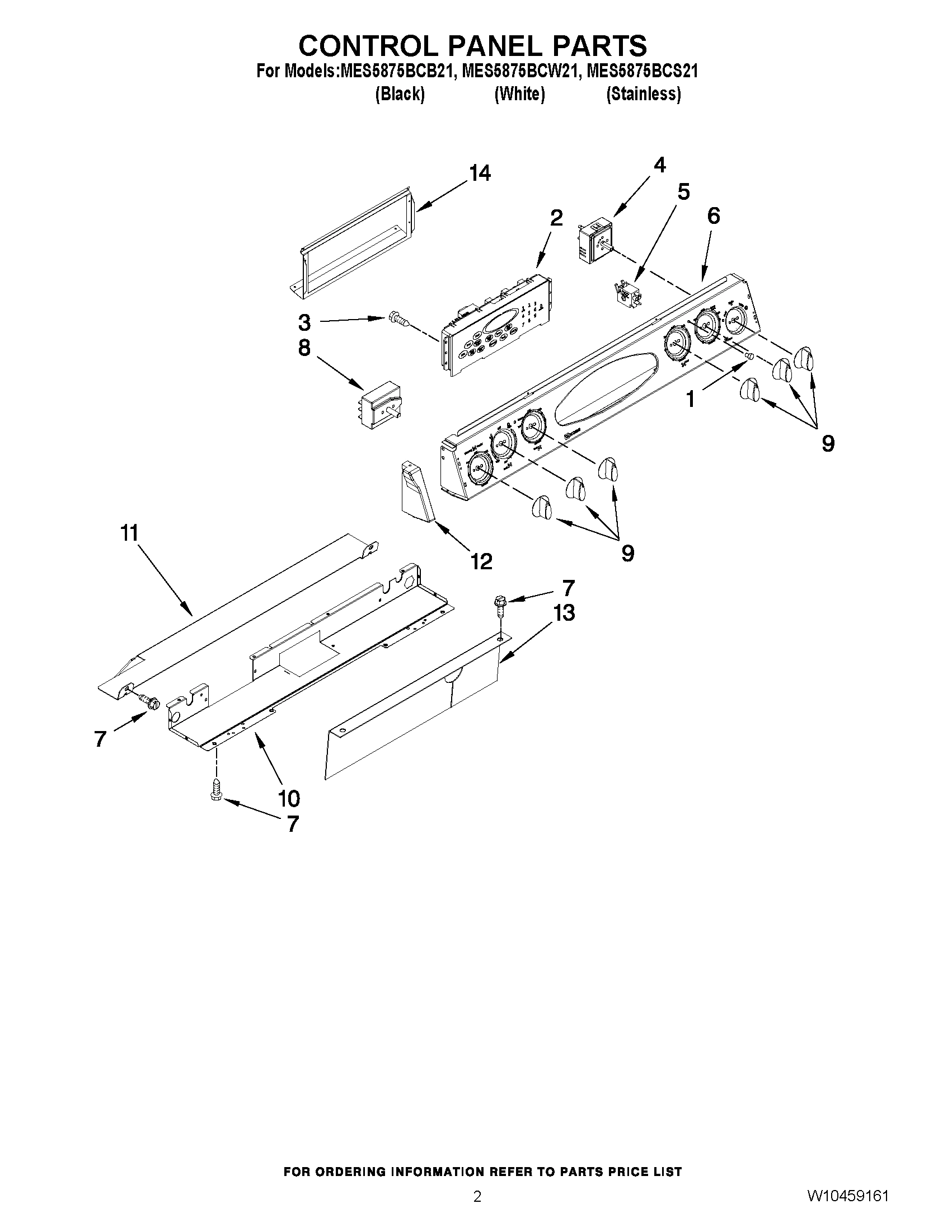 02 - CONTROL PANEL PARTS