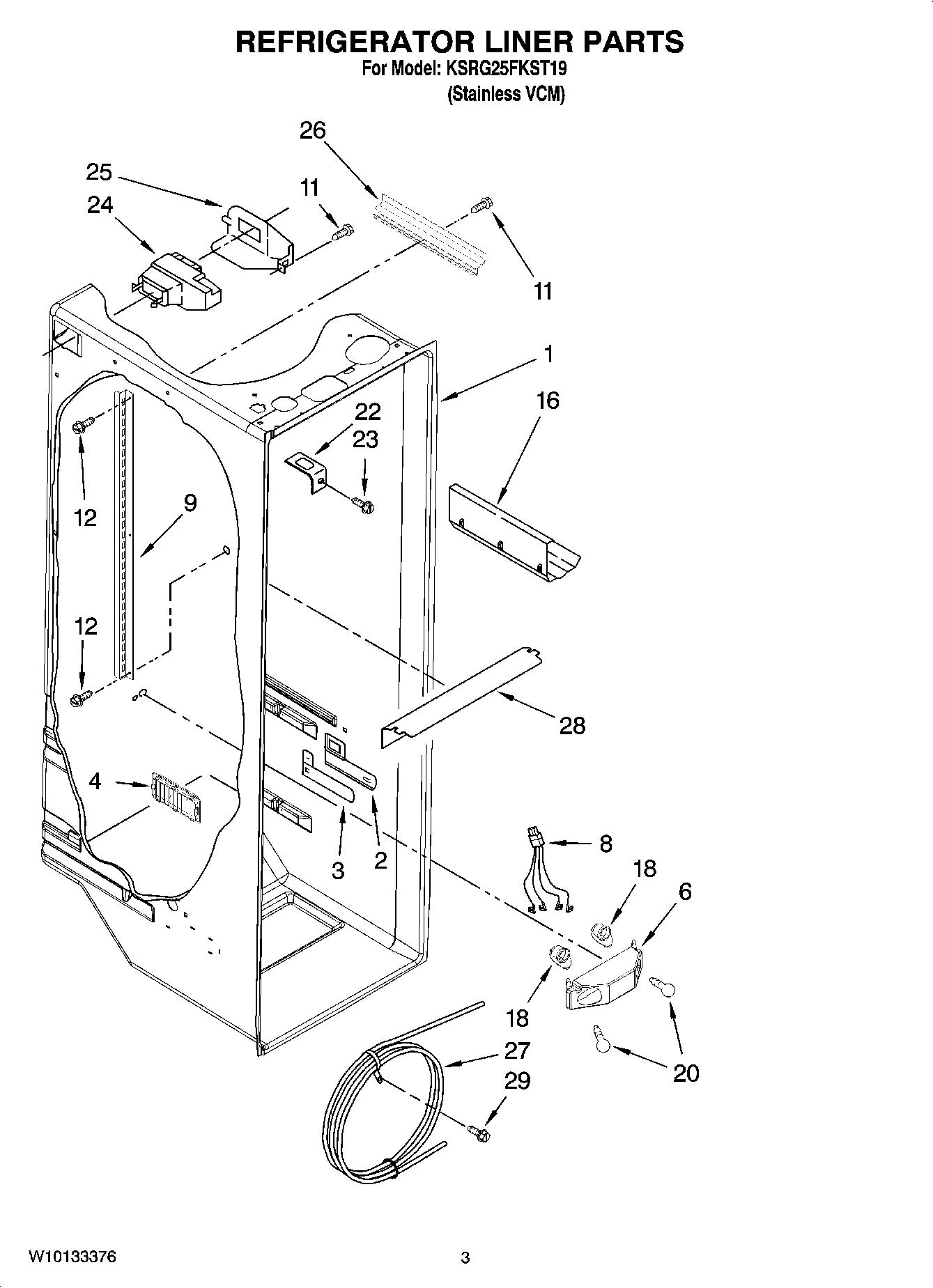02 - REFRIGERATOR LINER PARTS