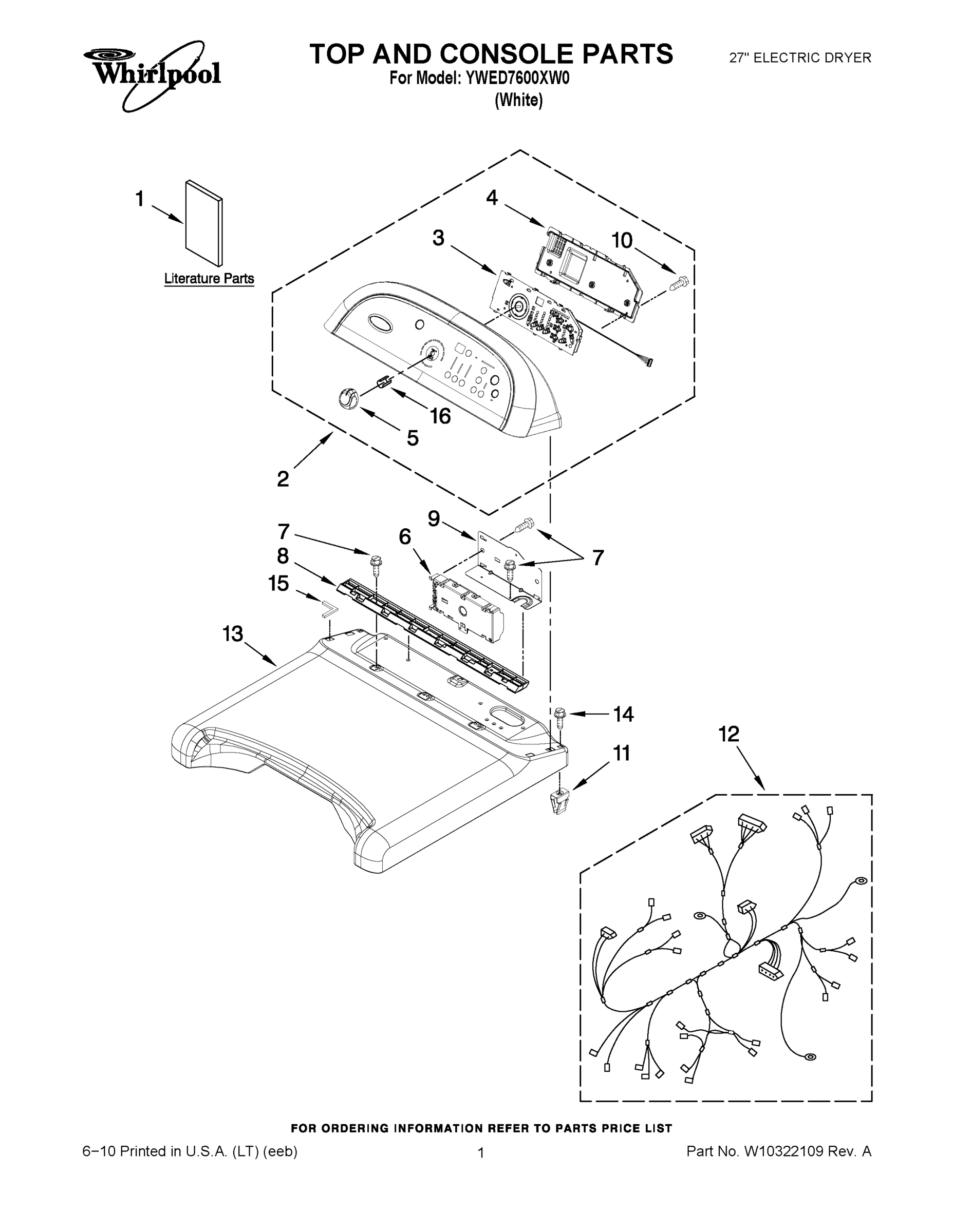 01 - TOP AND CONSOLE PARTS