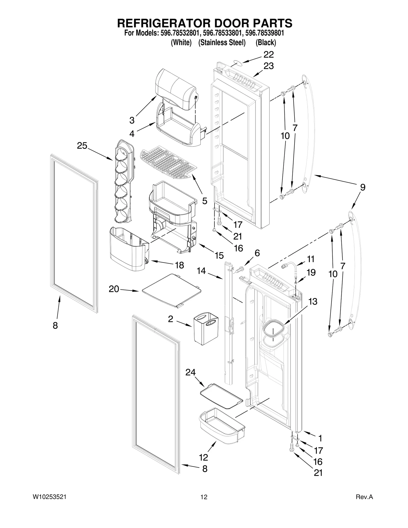 REFRIGERATOR DOOR PARTS