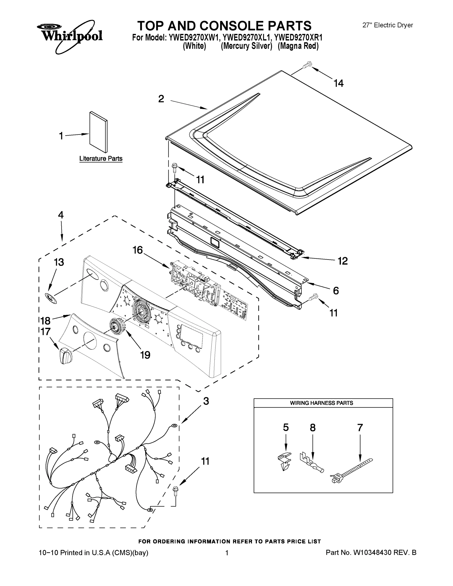 01 - TOP AND CONSOLE PARTS
