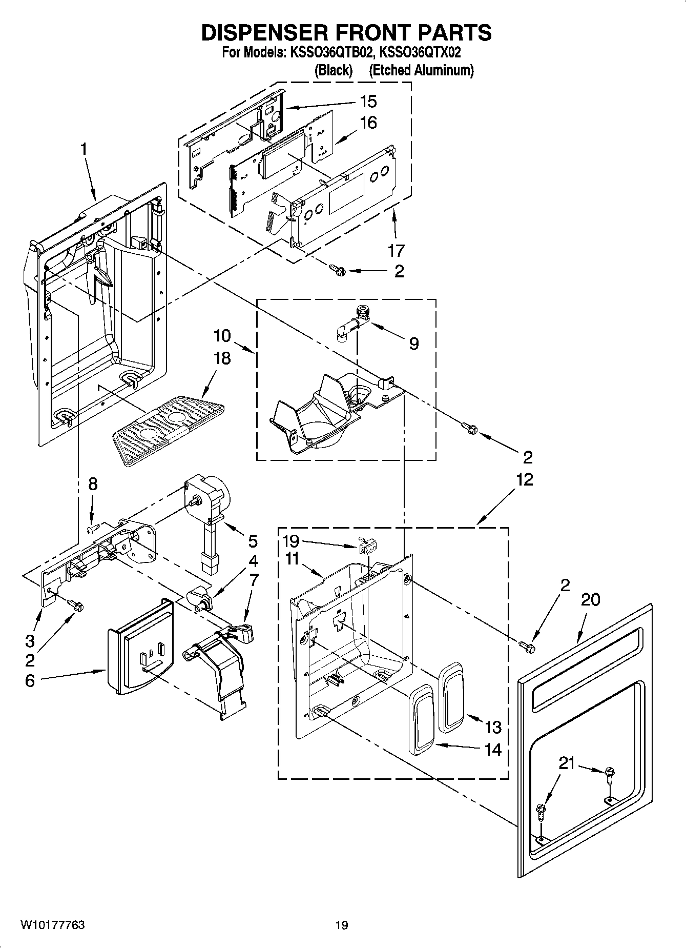 12 - DISPENSER FRONT PARTS