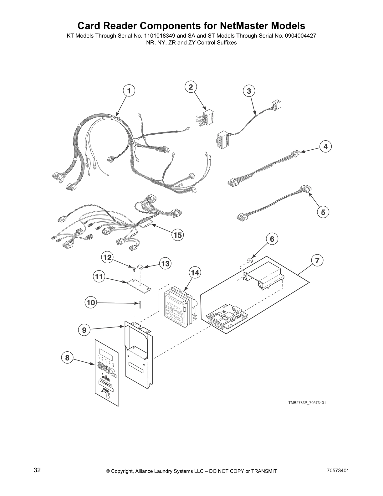 Card Reader Components for NetMaster Models