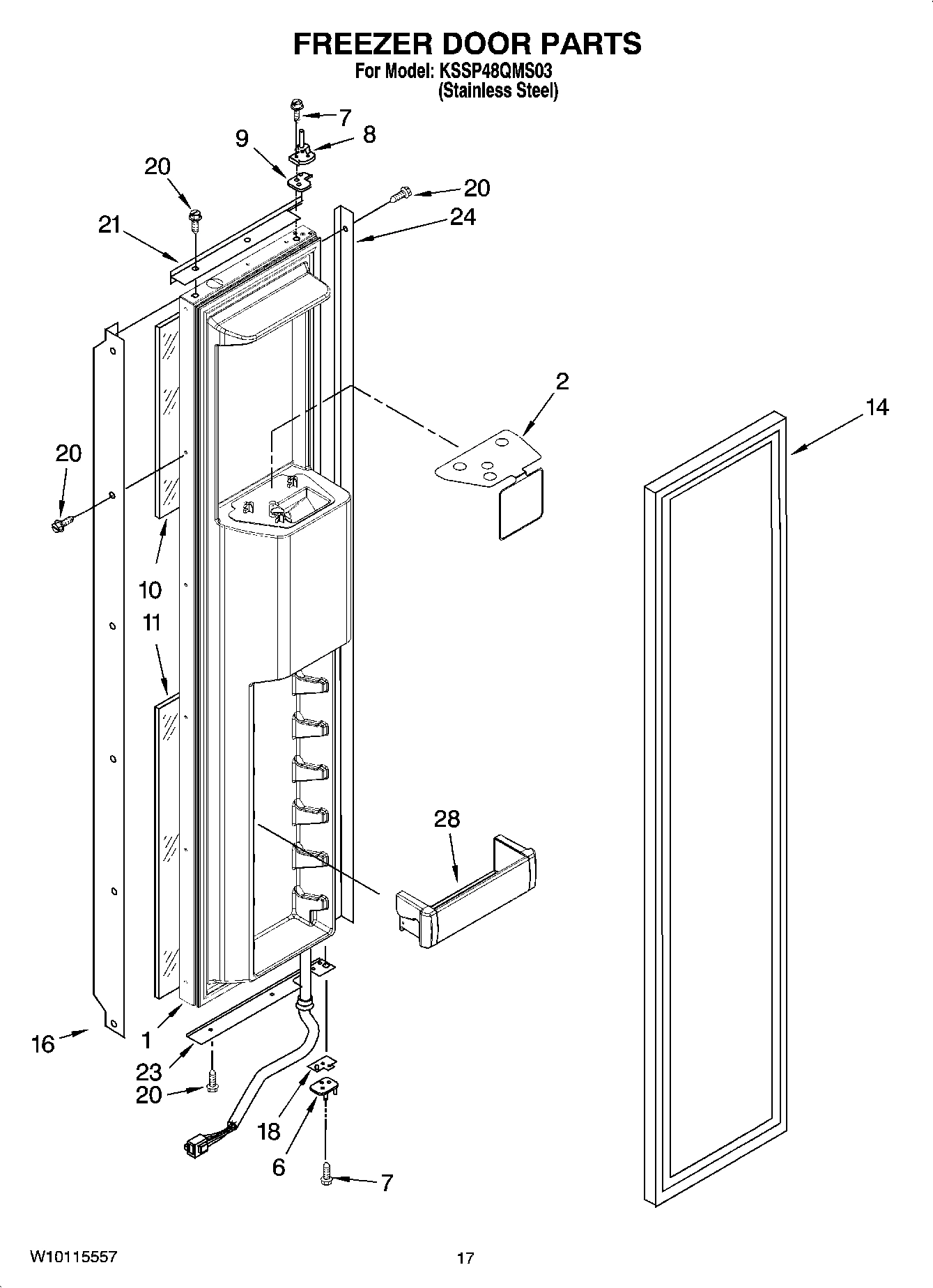 11 - FREEZER DOOR PARTS