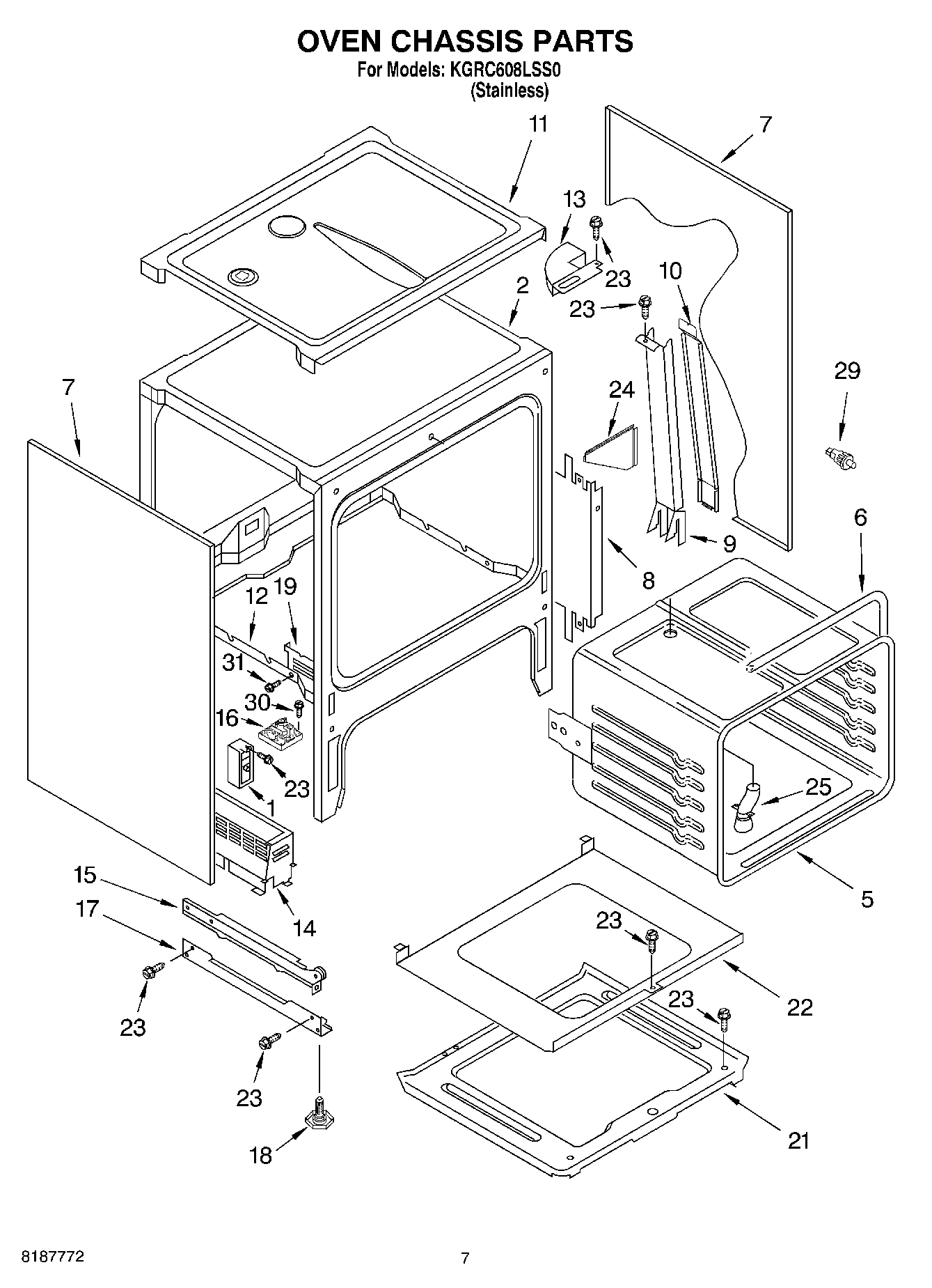 05 - OVEN CHASSIS PARTS