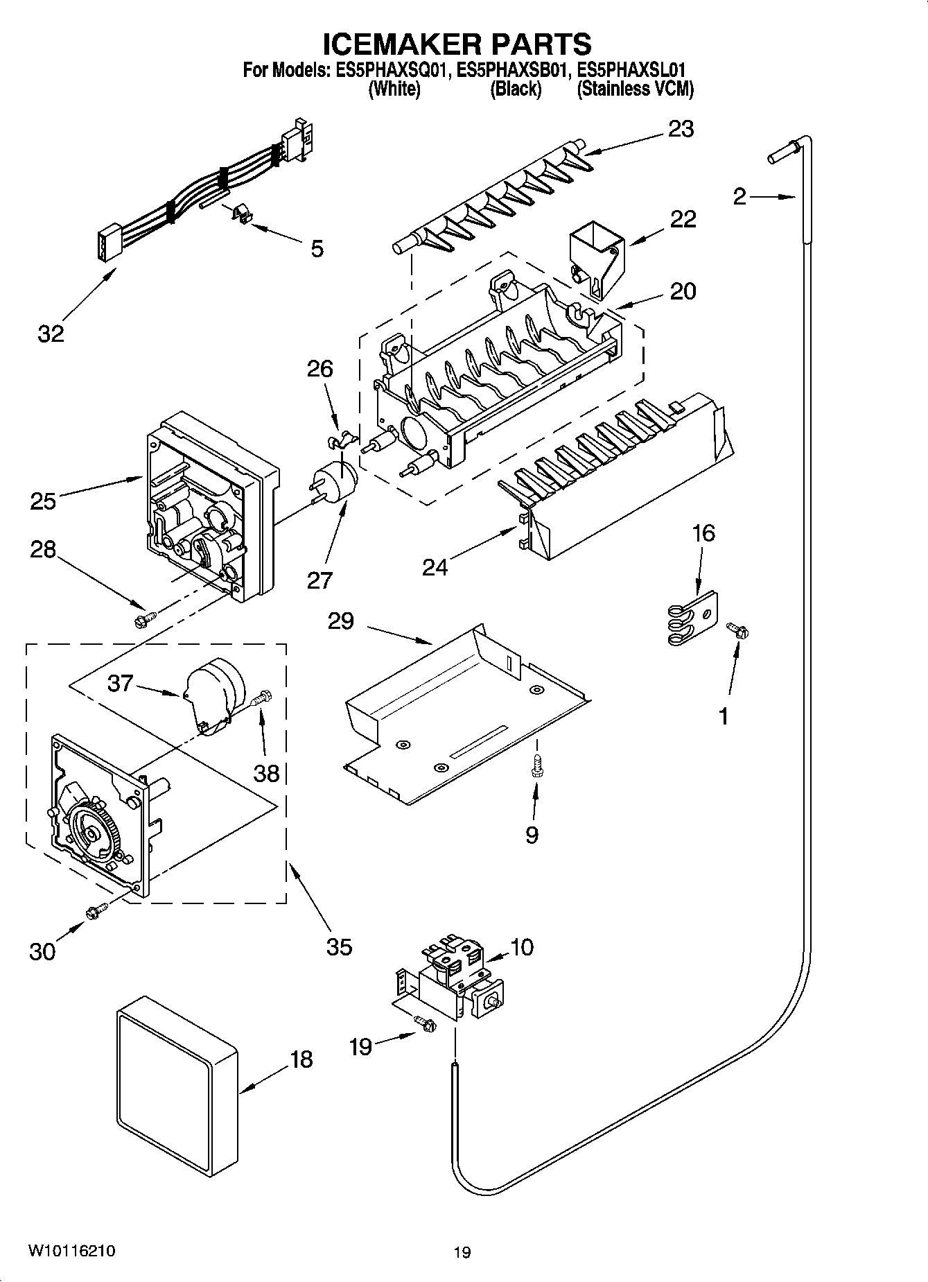 12 - ICEMAKER PARTS, OPTIONAL PARTS (NOT INCLUDED)