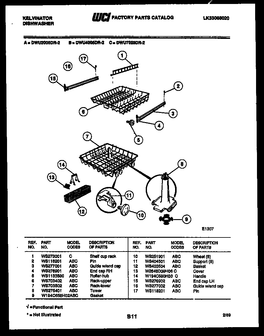 08 - RACK AND INNER TUB PARTS