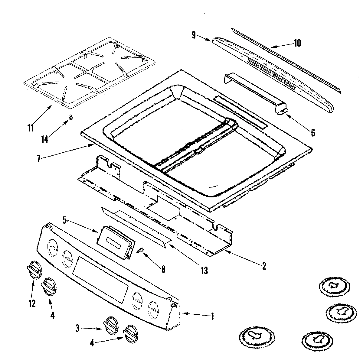 02 - CONTROL PANEL/TOP ASSEMBLY