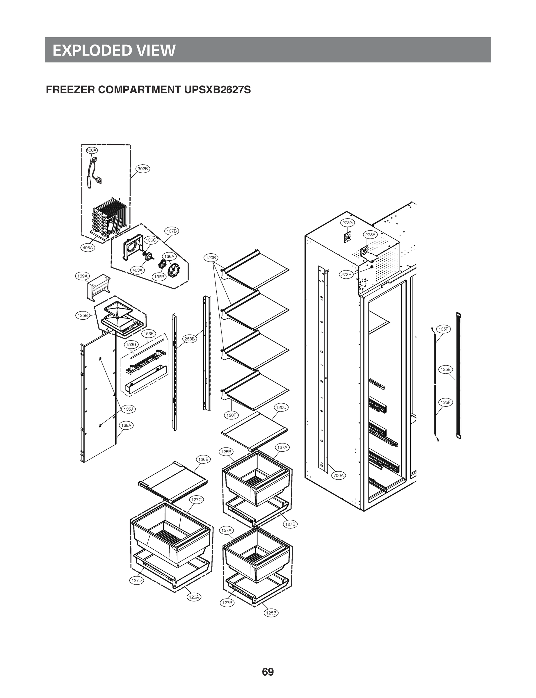 FREEZER COMPARTMENT UPSXB2627S