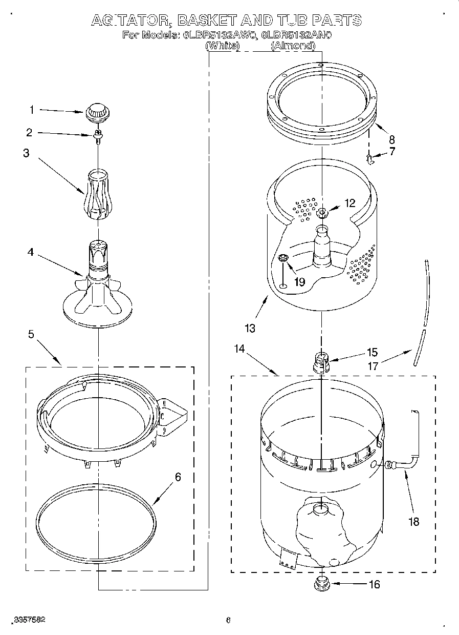 04 - AGITATOR, BASKET AND TUB