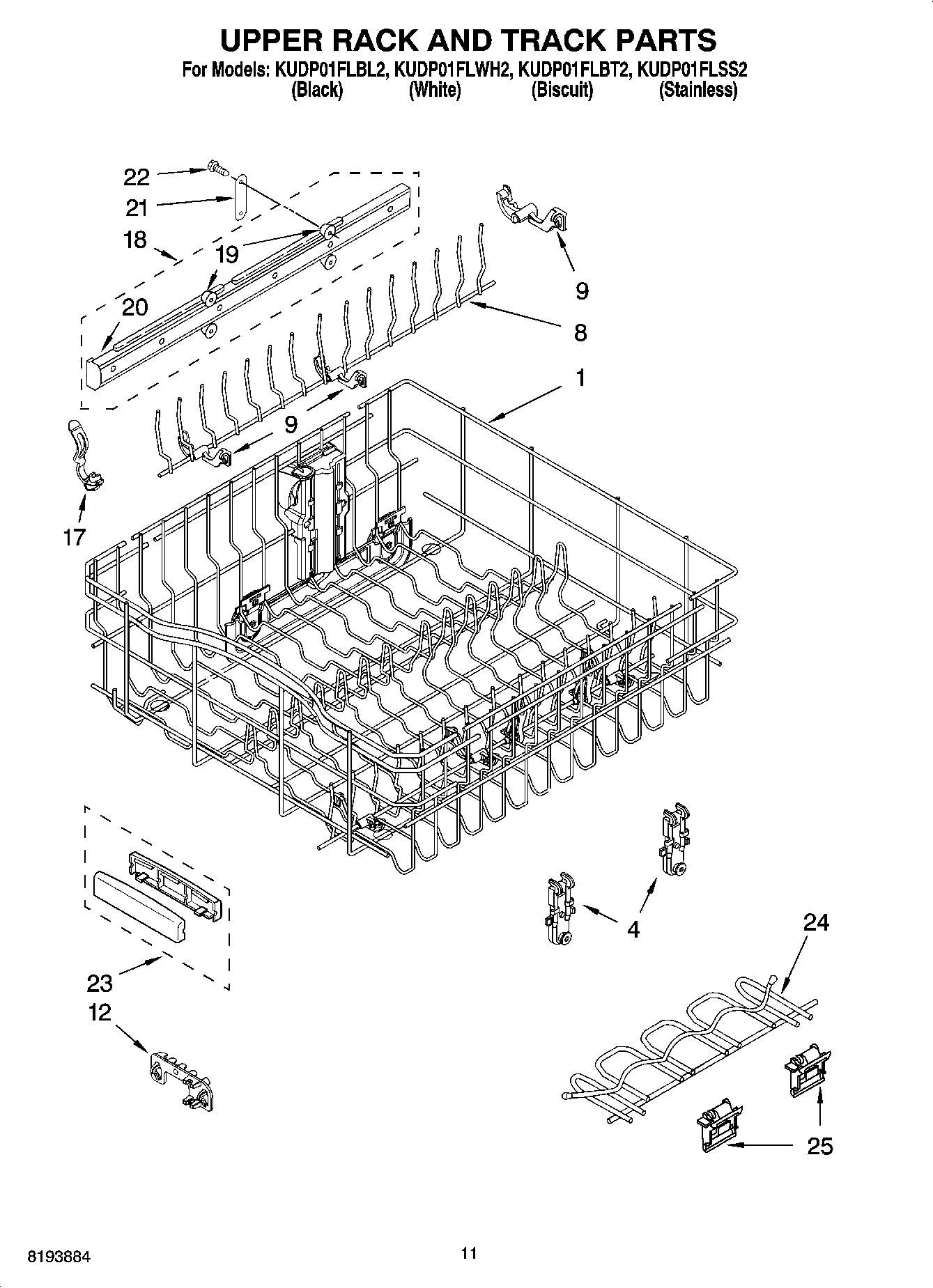 09 - UPPER RACK AND TRACK PARTS