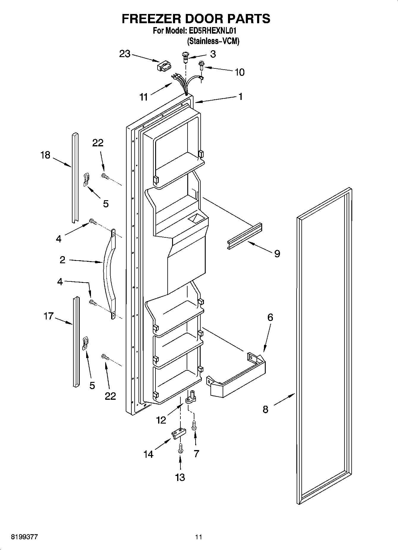 07 - FREEZER DOOR PARTS