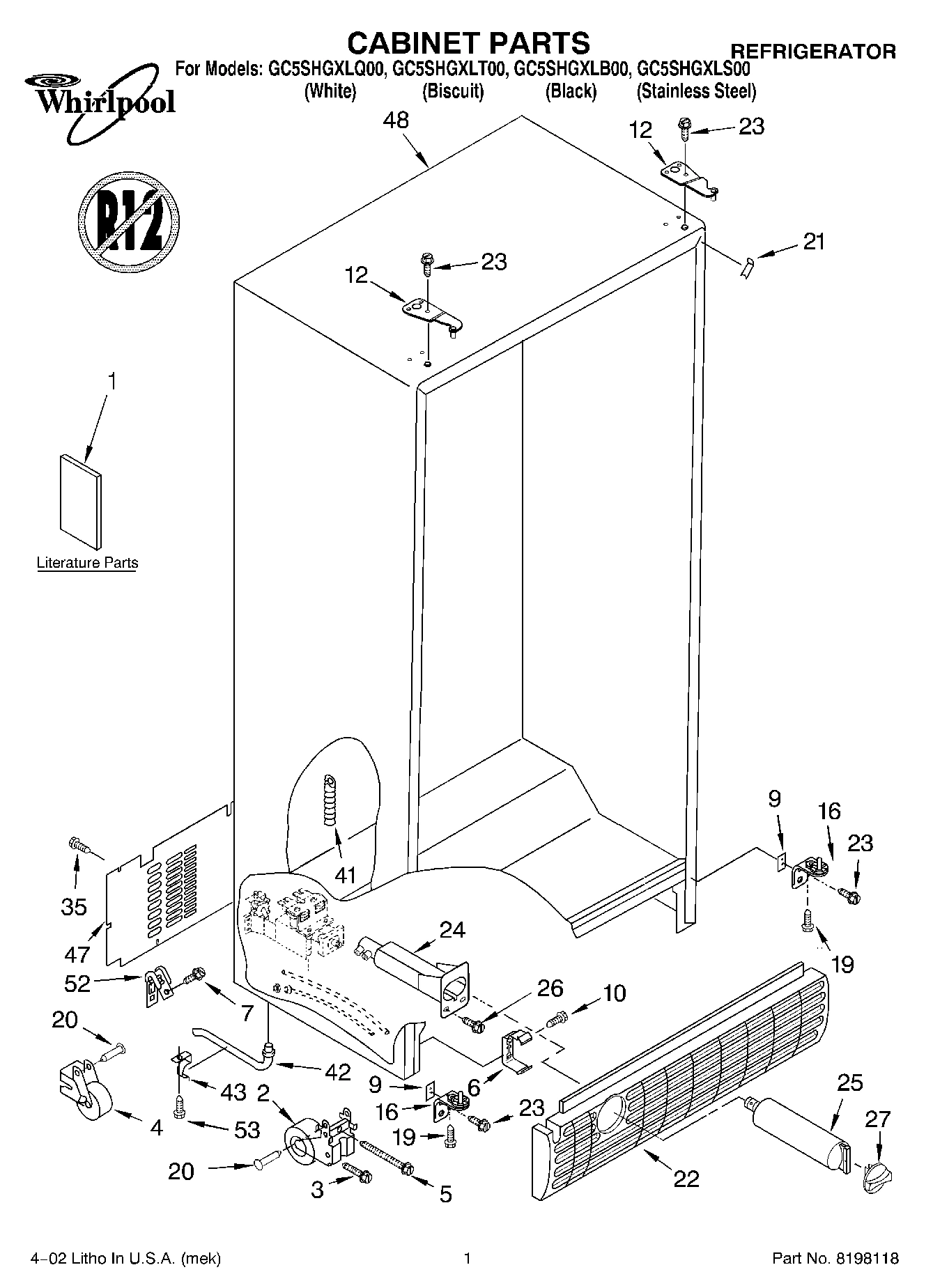 01 - CABINET, LITERATURE