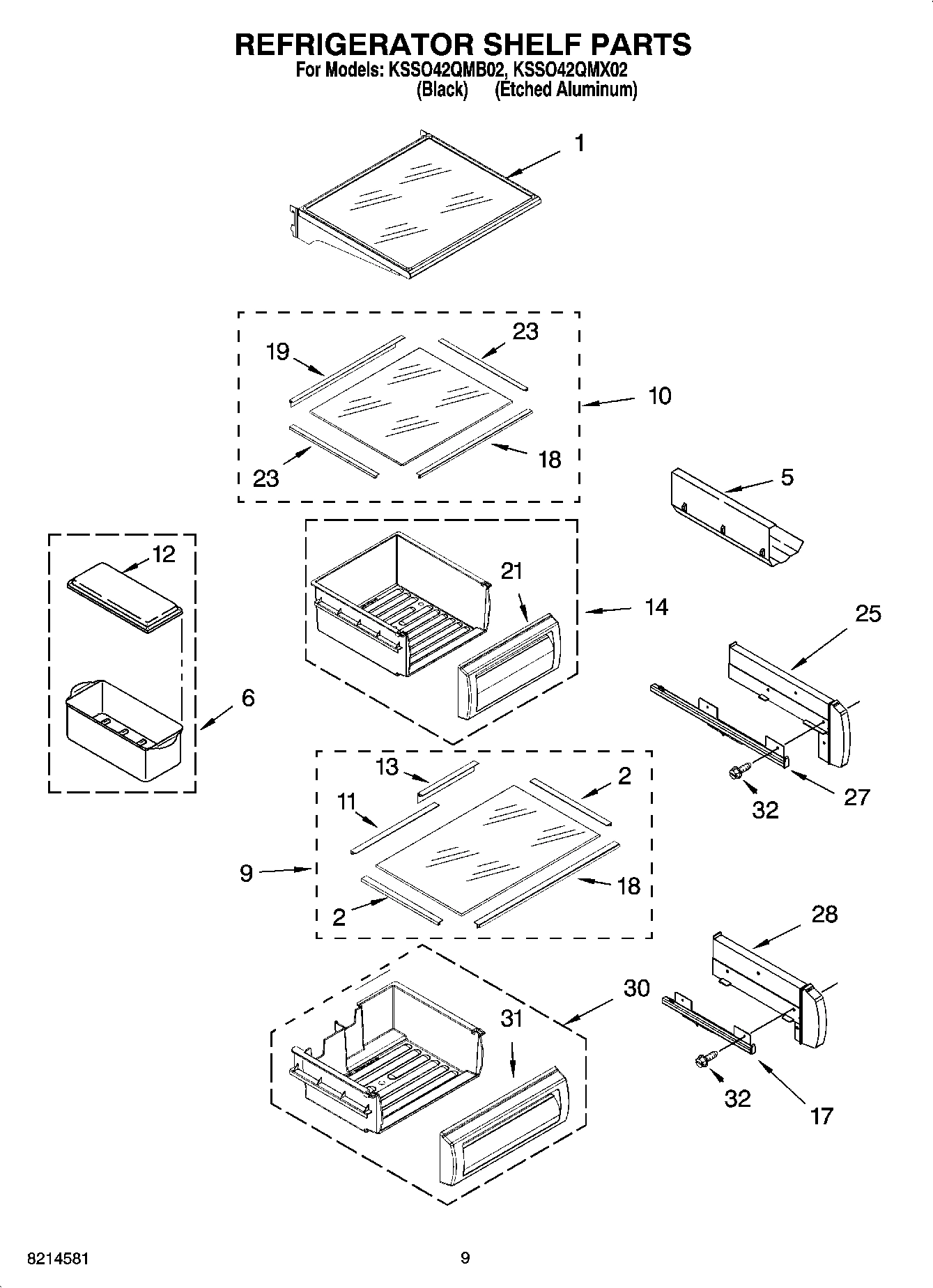 07 - REFRIGERATOR SHELF PARTS
