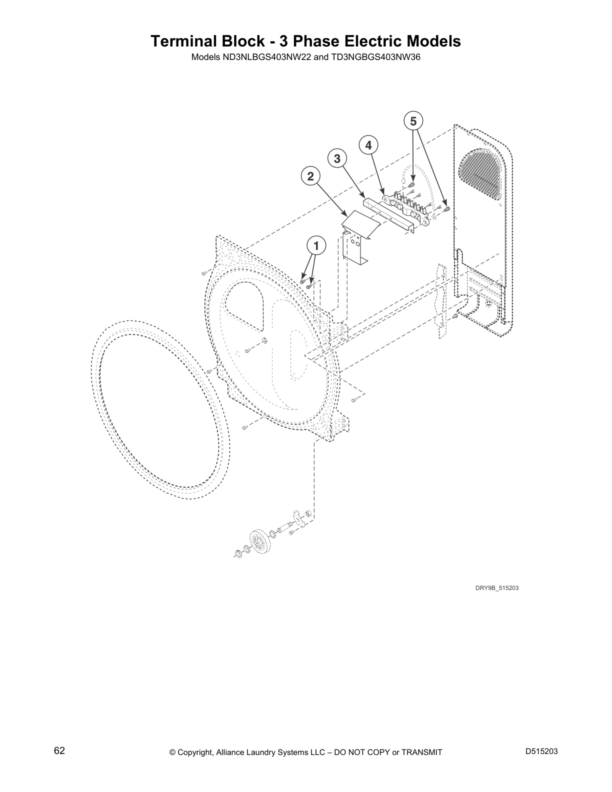 Terminal Block - 3 Phase Electric Models