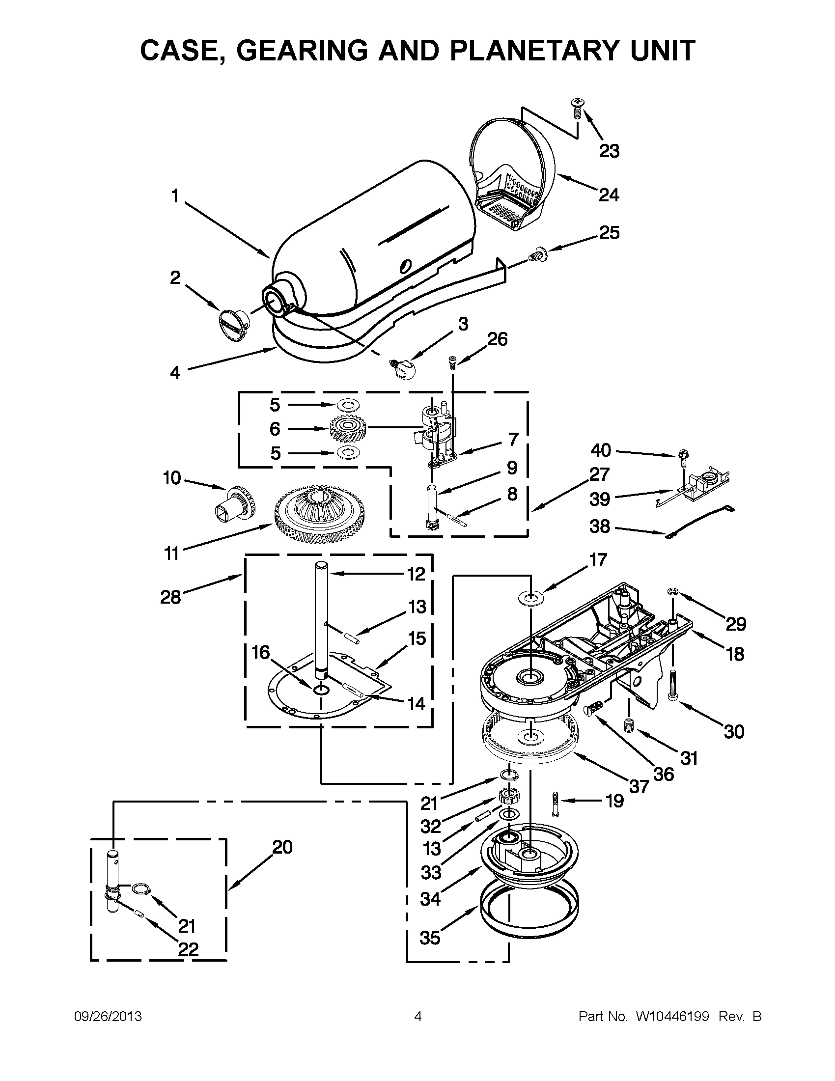 03 - CASE, GEARING AND PLANETARY UNIT