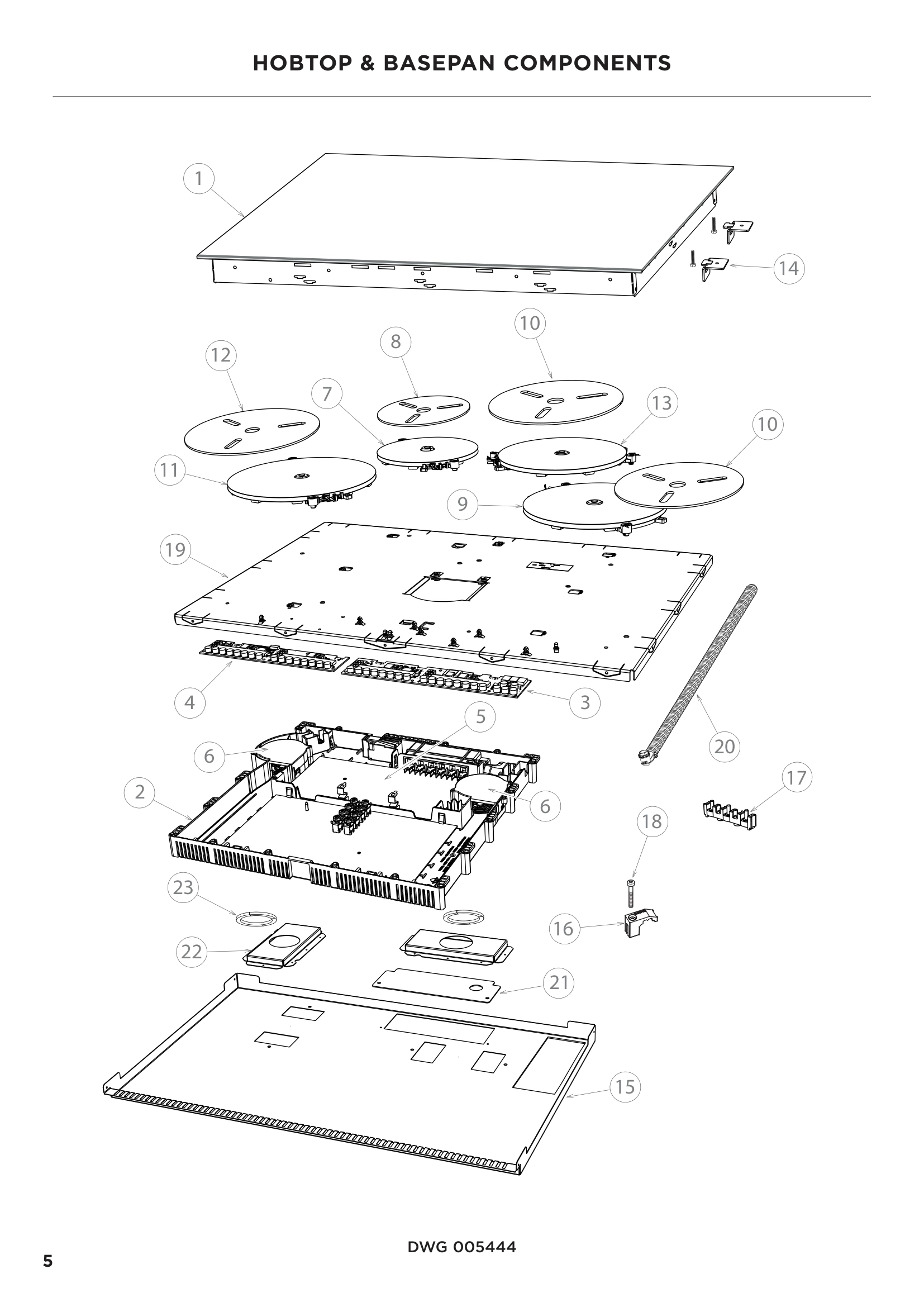 HOBTOP & BASEPAN COMPONENTS