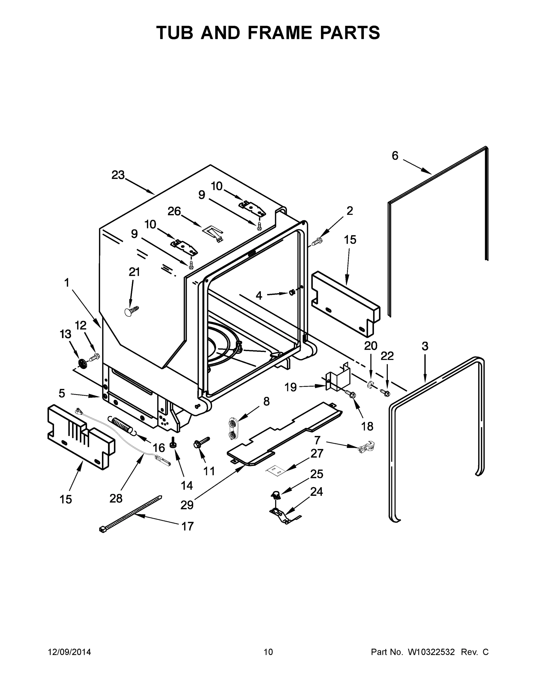06 - TUB AND FRAME PARTS