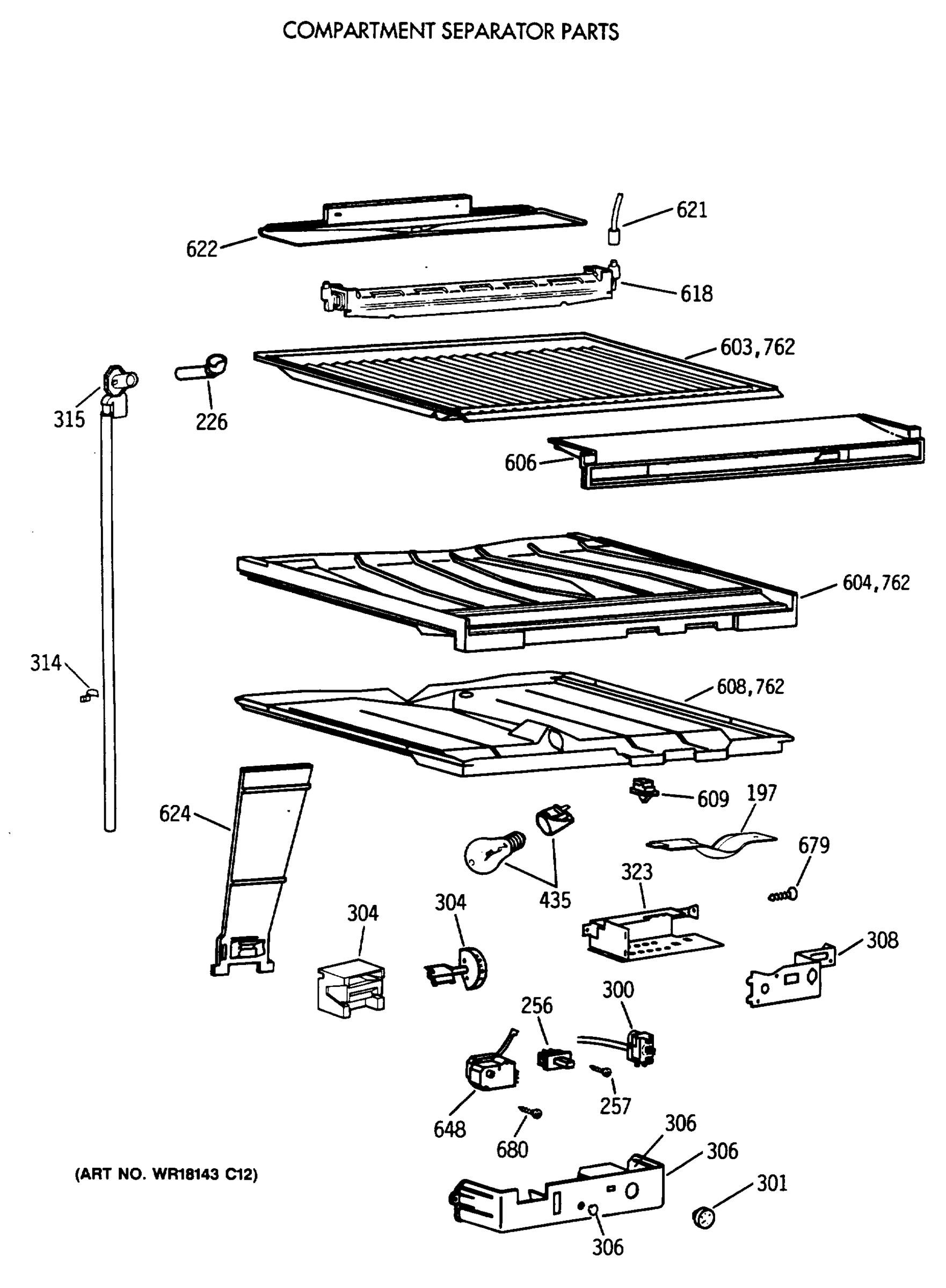 COMPARTMENT SEPARATOR PARTS