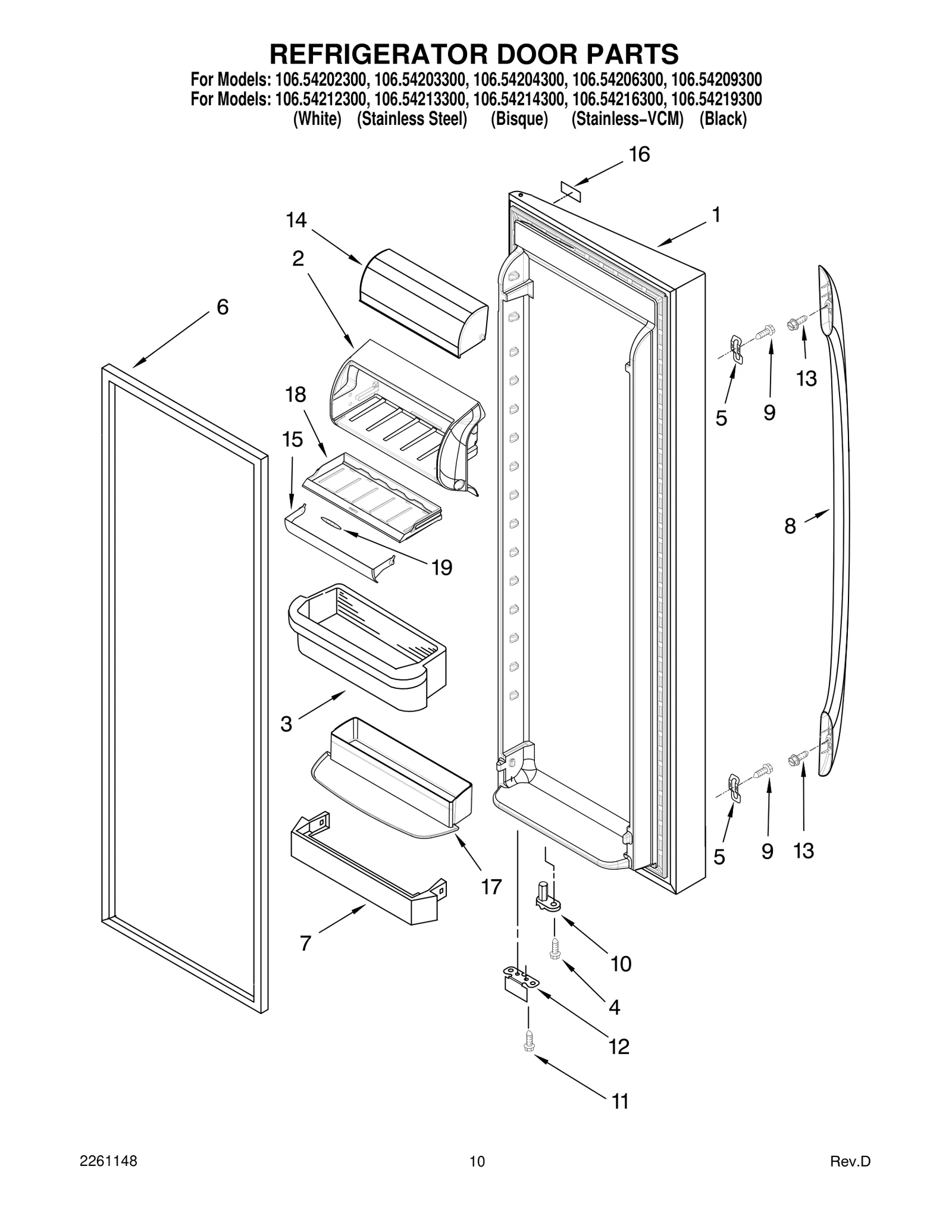 REFRIGERATOR DOOR PARTS