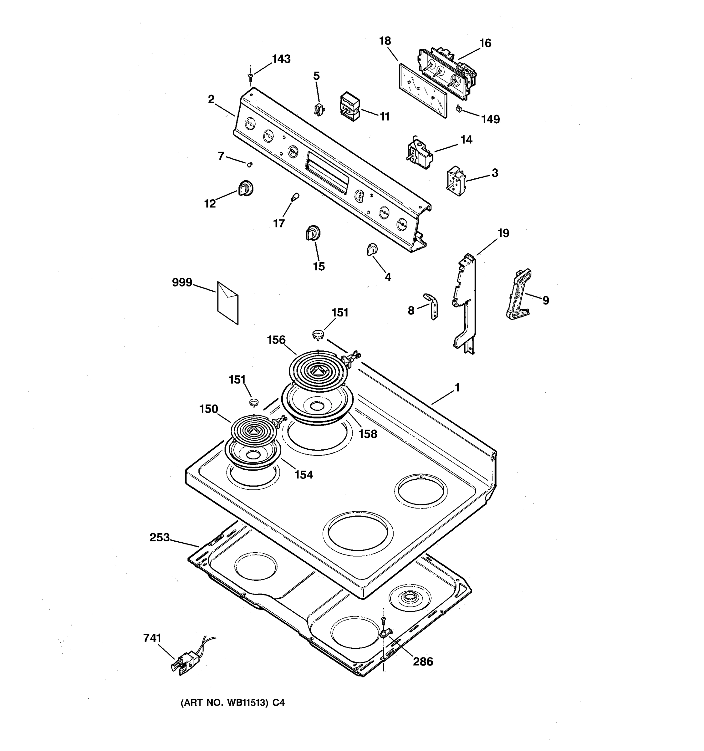 CONTROL PANEL & COOKTOP