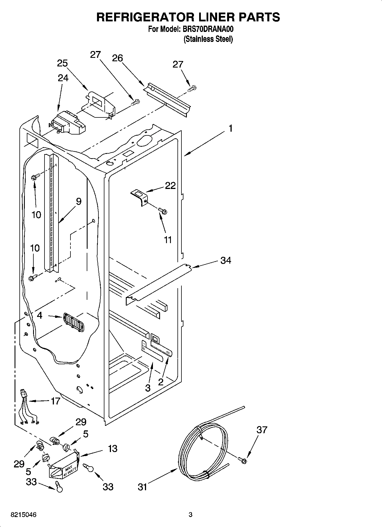 02 - REFRIGERATOR LINER PARTS